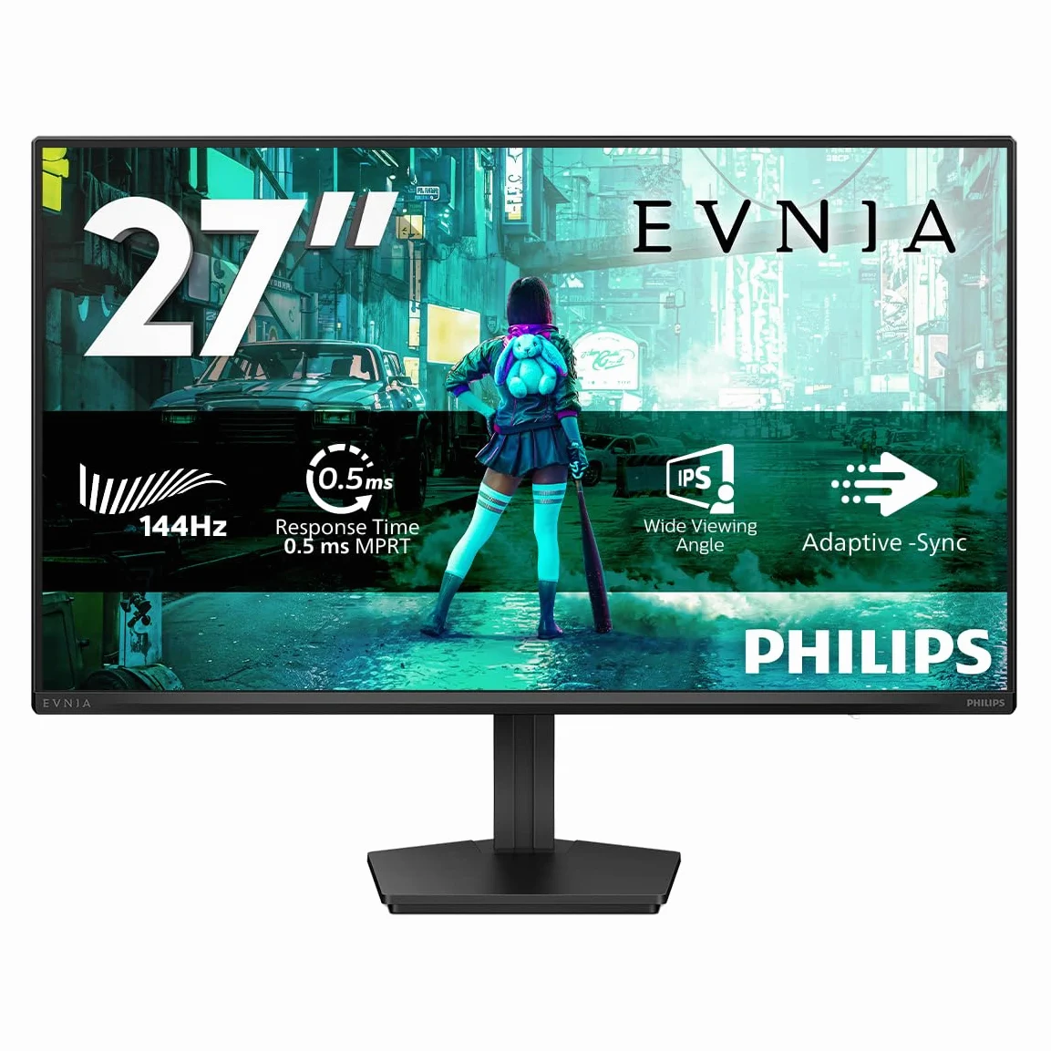 Philips Monitor 27M2N3200NF FHD de 27 Pulgadas, 144 Hz, IPS, sincronización adaptativa, 1 ms MPRT, G-Sync Comp., HDR10, (1920 x 1080, HDMI 2.0, DP 1.4) Negro