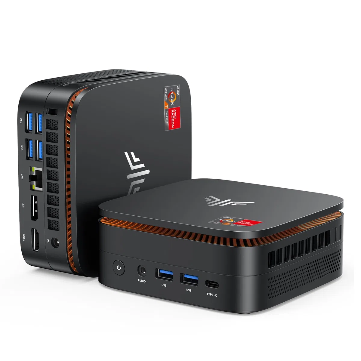 NiPoGi Hyper H1 Mini PC ΑΜD Ryzen 7 6800H(,8C/16T,hasta 4.7GHz) 32GB LPDDR5 4800MHz/1TB M.2 NVMe SSD W-11 Pro,HDMI 2.0+DP 2.0 Mini Ordenador de Sobremesa WiFi 6,BT5.2/RJ45,4K @60HZ UHD Triple Display