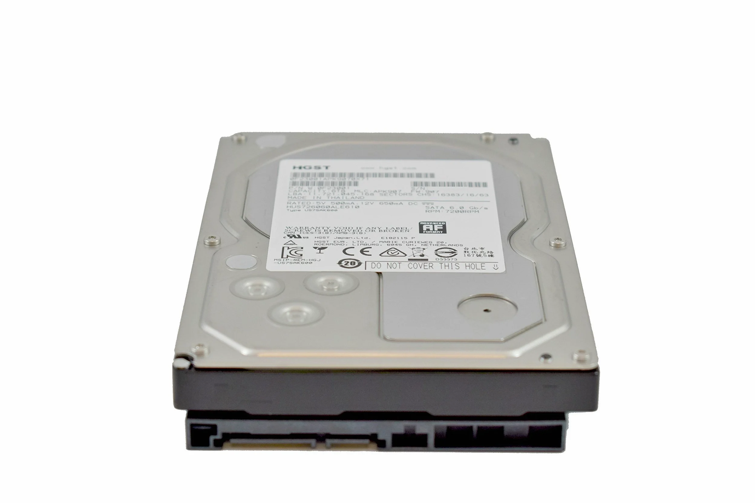 HGST 0F23001 - Ultrastar 7K6000 6TB 7200RPM - HUS726060ALE610 SATA 512E U ISE (Reacondicionado)