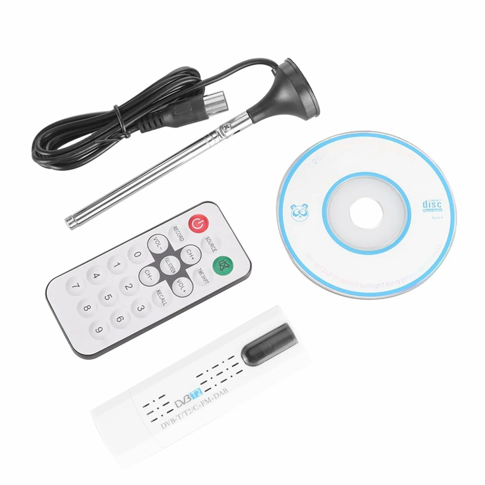 USB 2.0 digital DVB-T / T2 SDR + FM HDTV TV receptor sintonizador, 159005