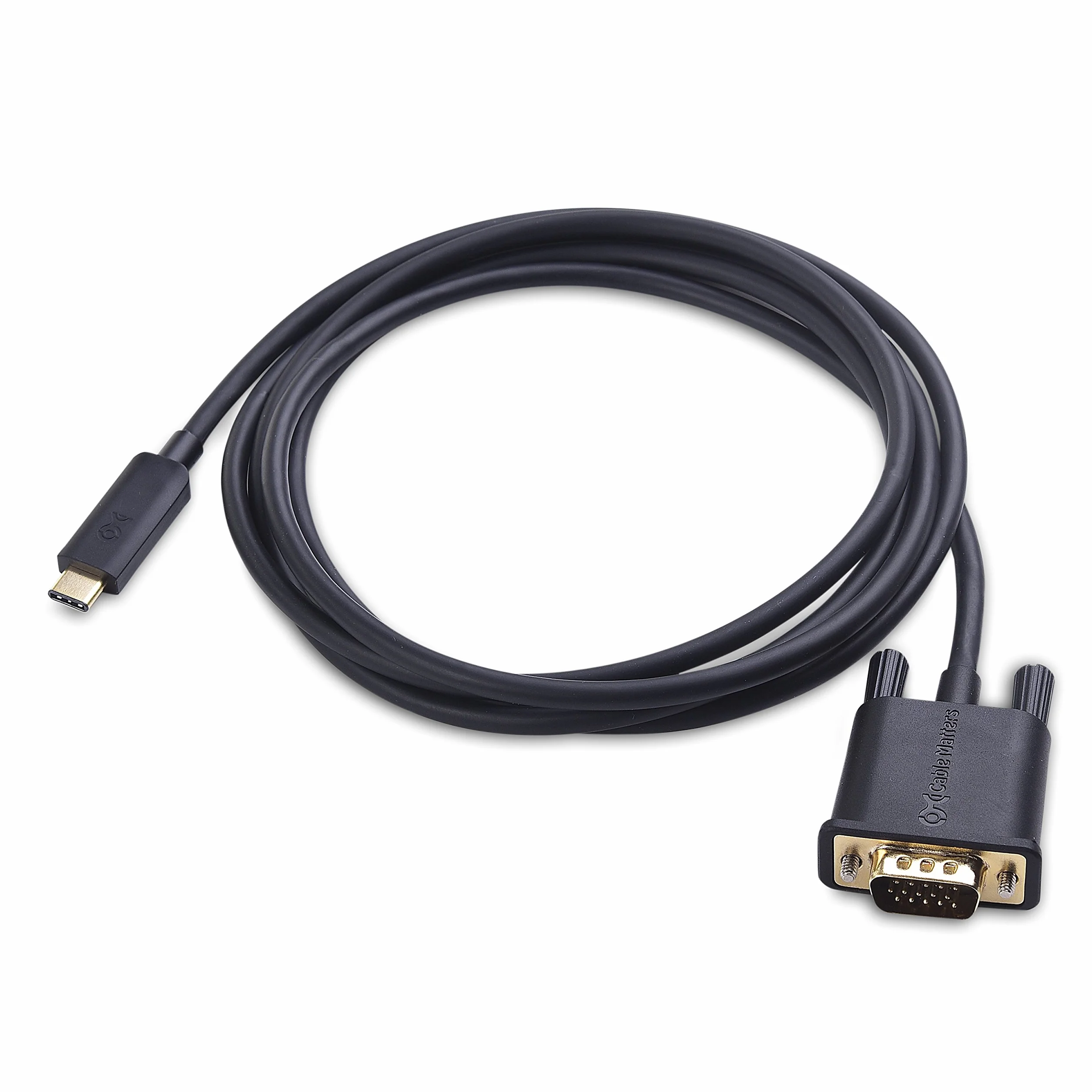 Cable Matters Cable USB C a VGA 1,8m (Cable USB C VGA, Cable Adaptador VGA a USB C) - Puerto Thunderbolt 3 Compatible para MacBook Pro, Dell XPS, HP Spectre x360, Surface Pro y más - 1,8 metros