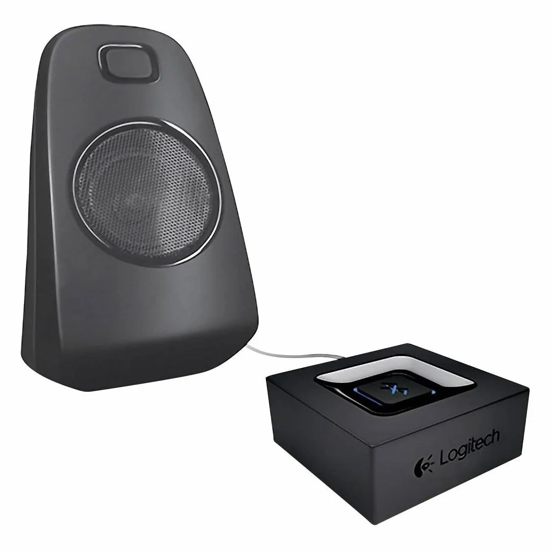 Logitech Receptor de Audio Inalámbrico, Adaptador Bluetooth para PC/Mac/Smartphone/Tablet/Receptores AV, Salidas 3.5 mm y RCA para Altavoces, Sencillo Emparejamiento, Enchufe EU - Negro