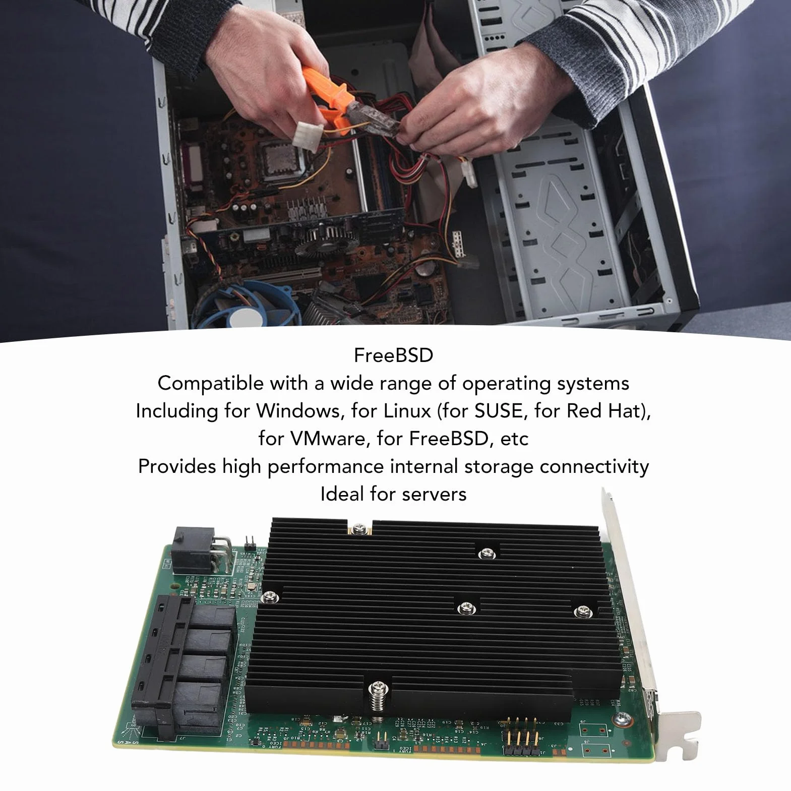 LSI SAS 93001 6I 16 Puertos 12Gbps SATA SAS Controlador Tarjeta HBA PCIe 3,0 8X Adaptador de Bus Host para Linux, VMware, Freebsd, etc.