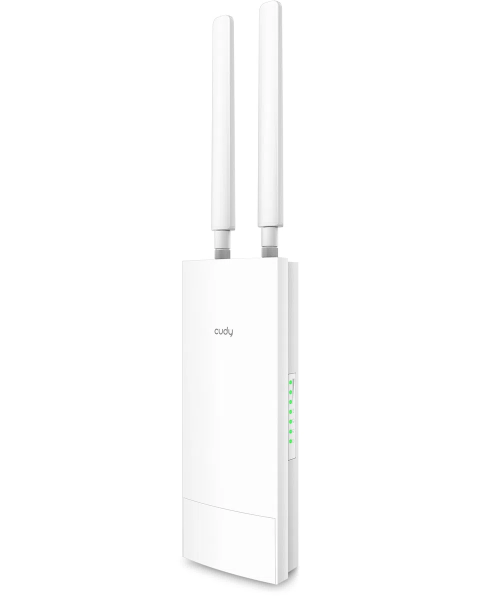 Cudy Módem Router 4G LTE Cat4 Desbloqueado para Exteriores con Ranura para Tarjeta SIM, N300 WiFi, IP65, Antenas celulares Desmontables, Adaptador PoE pasivo Incluido, VPN, LT400 Outdoor