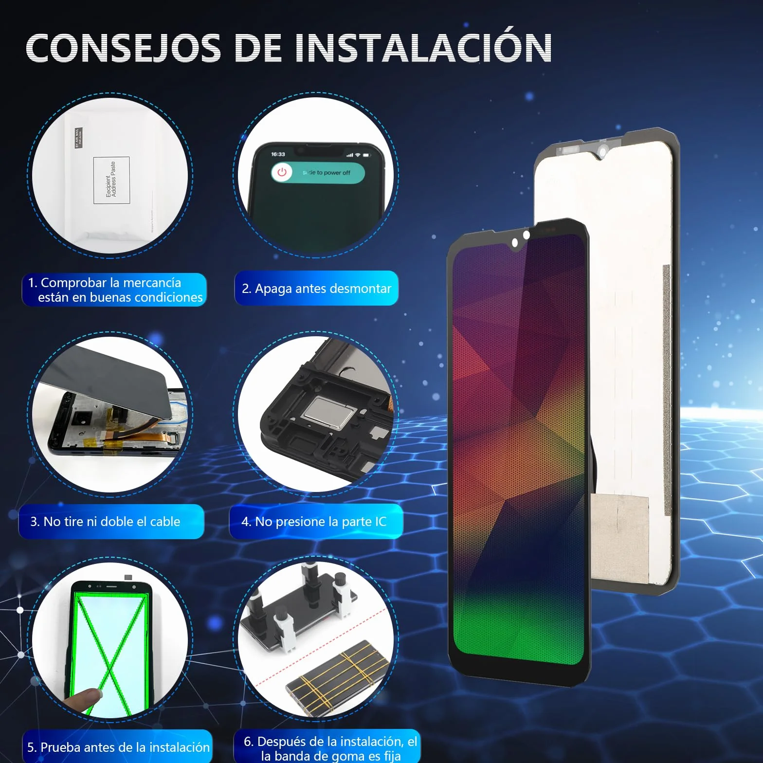 RongZy Pantalla para DOOGEE Blade 10/10 Pro Táctil LCD de Repuesto Ensamblaje Digitalizador Reemplazo para DOOGEE Blade 10 Ultra con Herramientas de Reparación(Negro)