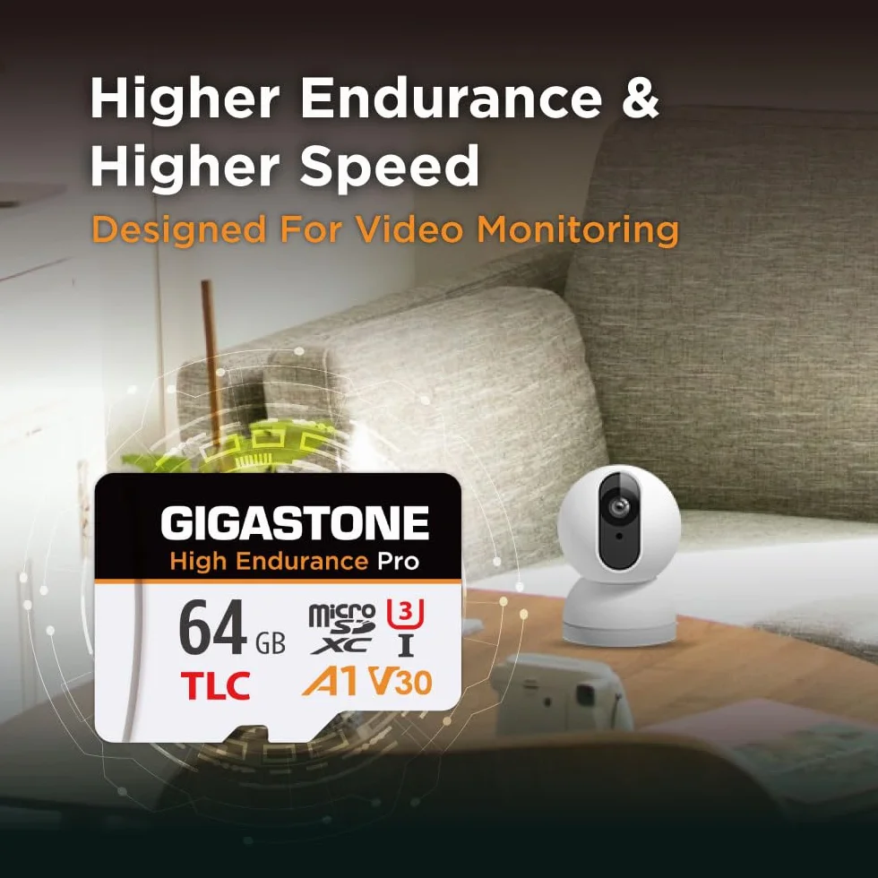 【5 años de recuperación de Datos Gratuita】【Dash CAM】 GIGASTONE Tarjeta Micro SD 64GB, TLC High Endurance Pro, hasta 95 MB/s, Compatible con REDTIGER VIOFO VANTRUE PRUVEEO, MicroSDXC UHS-I A1 V30 U3
