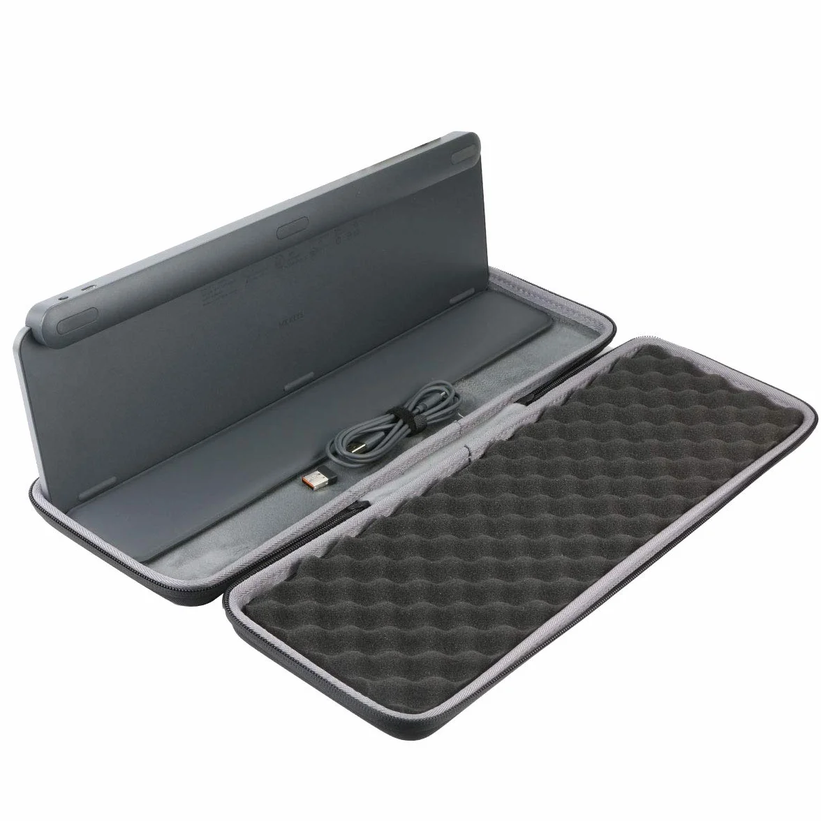 co2CREA Viaje Almacenamiento Porter - Funda con Teclado retroiluminado inalámbrico avanzado (única Caja), Color Negro