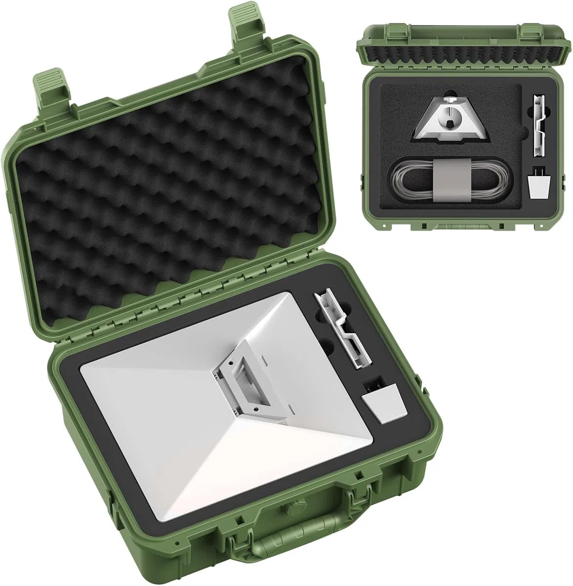 Starlink Mini Case - Starlink Mini Accesorios Impermeable Portátil Funda Protectora Dura para Viaje de PP con Espuma Precortada para Starlink Dishy, verde, Viajes