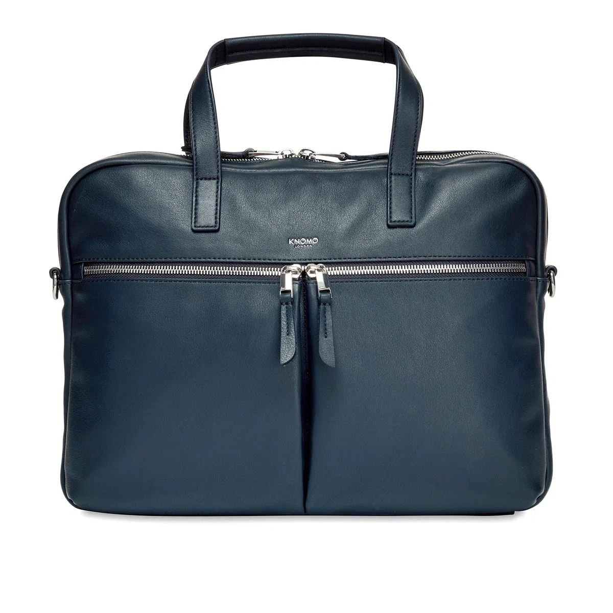 KNOMO Hanover Maletín para Laptop 14 Pulgadas Bolsa de Trabajo Delgada Correa Desmontable Azul Marino