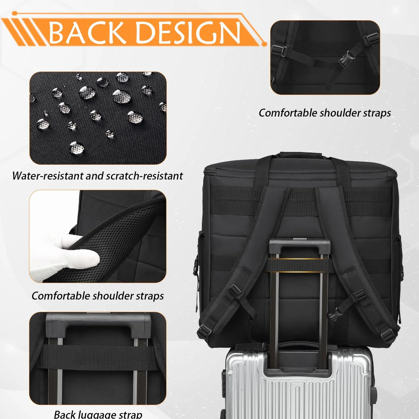 Funda acolchada para ordenador de escritorio, para teclado, ratón, cables y accesorios (solo bolsa)