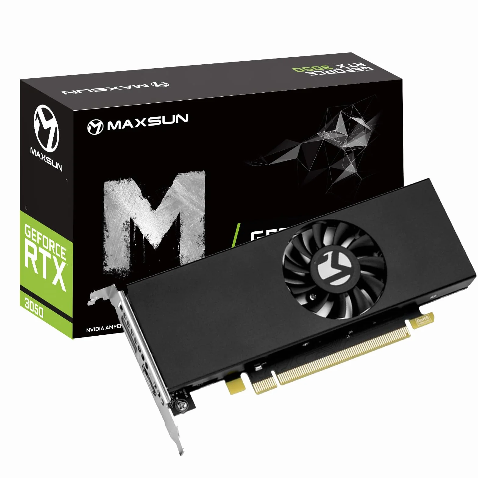maxsun GeForce RTX 3050 LP 6GB Tarjetas gráficas GDDR6 Tarjeta gráfica de vídeo GPU De Bajo Perfilpara PC Gaming Mini Pequeño Factor De Forma SSF Design PCI Express 4.0, HDMI 2.1, DisplayPort 1.4a