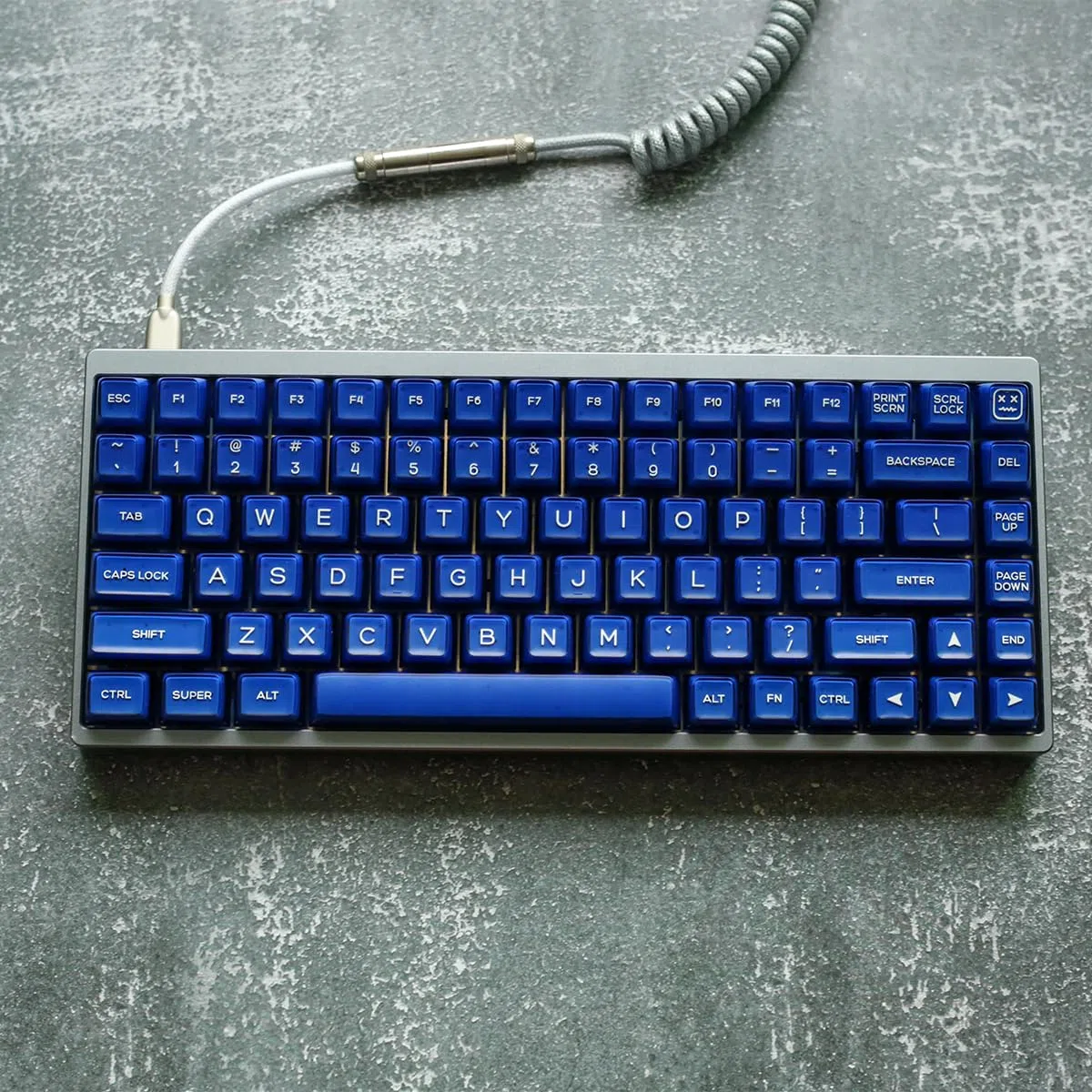 Juego de 142 Teclas PBT Doubleshot SA, Teclas traslúcidas Azules, compatibles con conmutadores Cherry MX 61, 64, 87, 100, 104, 108 y teclados mecánicos ISO ANSI