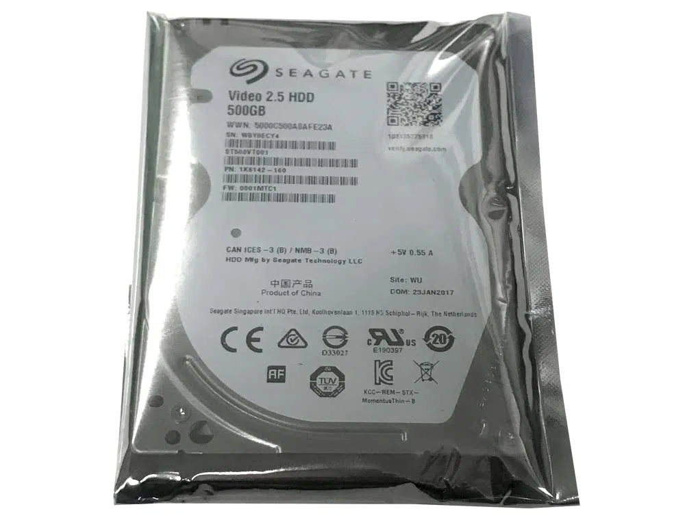 Seagate ST500VT000 - Disco Duro Interno (500 GB, 6,35 cm, 5400 RPM, SATA), Color Negro