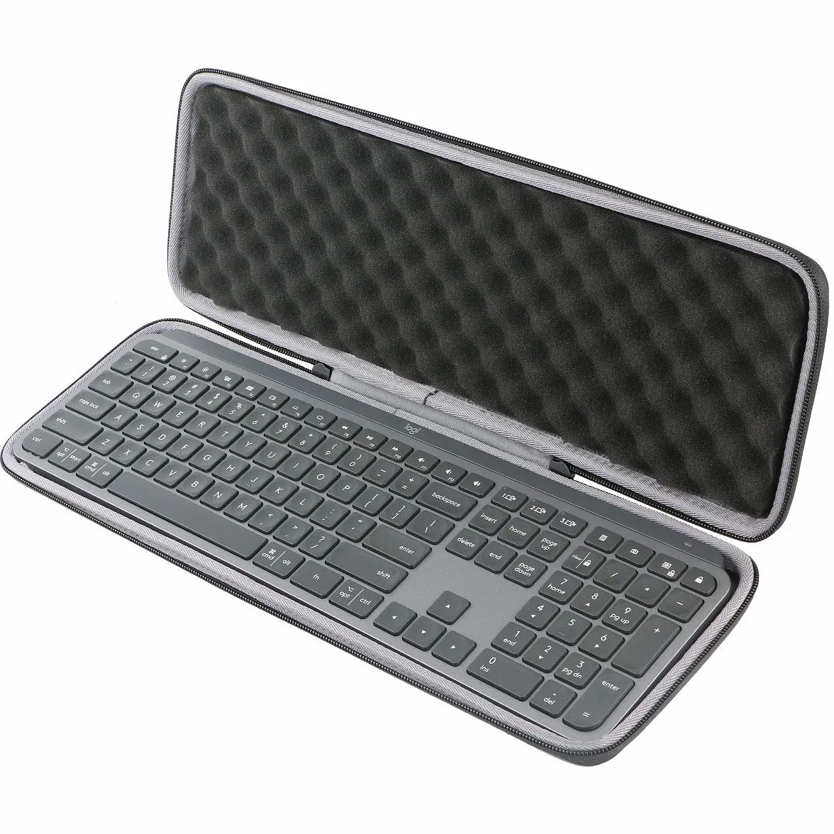 co2CREA Viaje Almacenamiento Porter - Funda con Teclado retroiluminado inalámbrico avanzado (única Caja), Color Negro