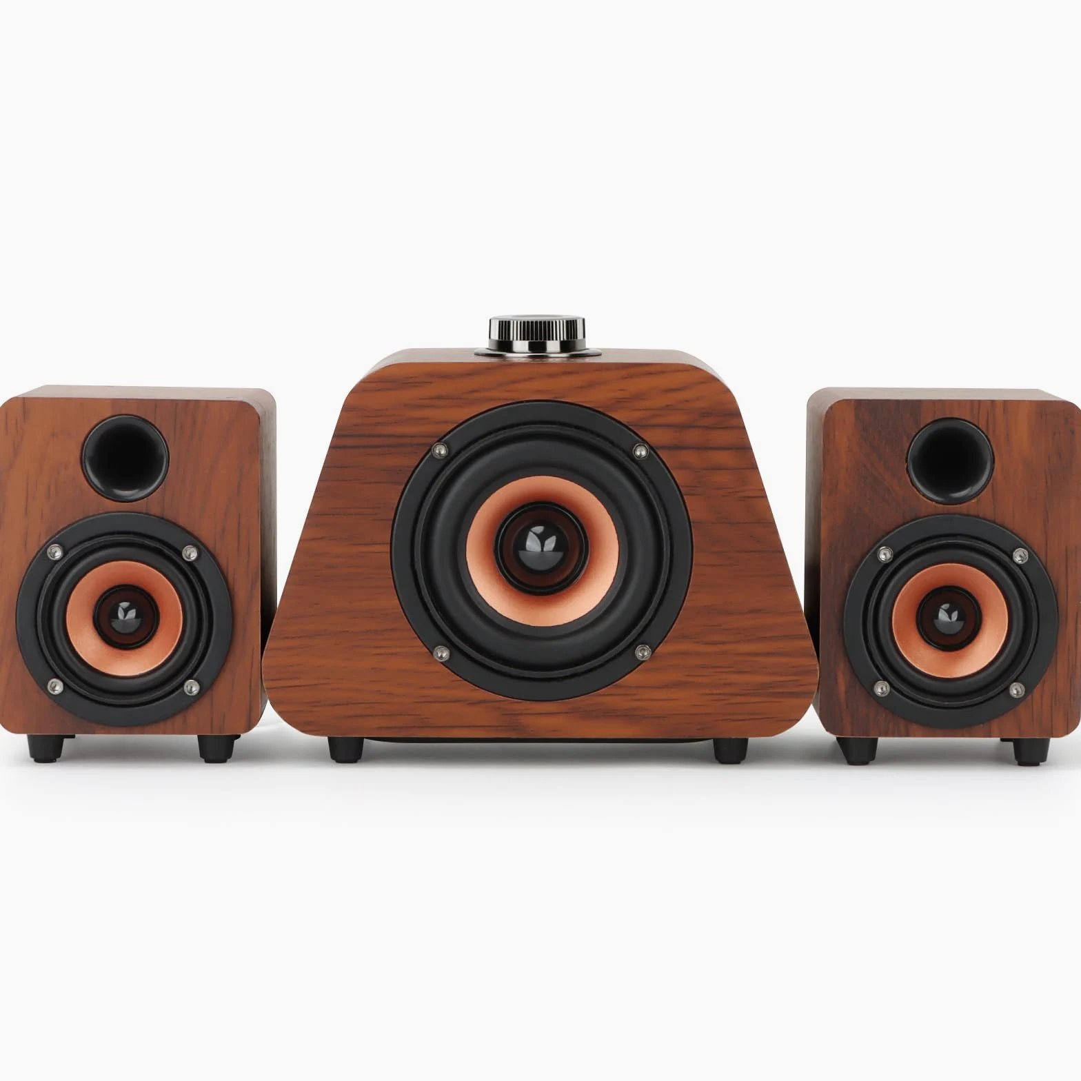 Altavoces para Ordenador, Mini Altavoz PC con Subwoofer, Altavoces de Escritorio 2.1 Alimentados por USB, Bluetooth 5.0 y Entrada RCA para PC, Portátiles, Tocadiscos, Teléfonos, Tabletas (K02)