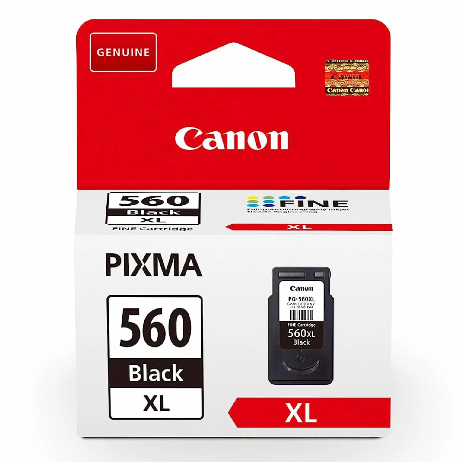 Cartucho de Tinta Negra de Alto Rendimiento Canon PG-560XL Original - Imprime hasta 400 Páginas A4 (1 Cartucho)
