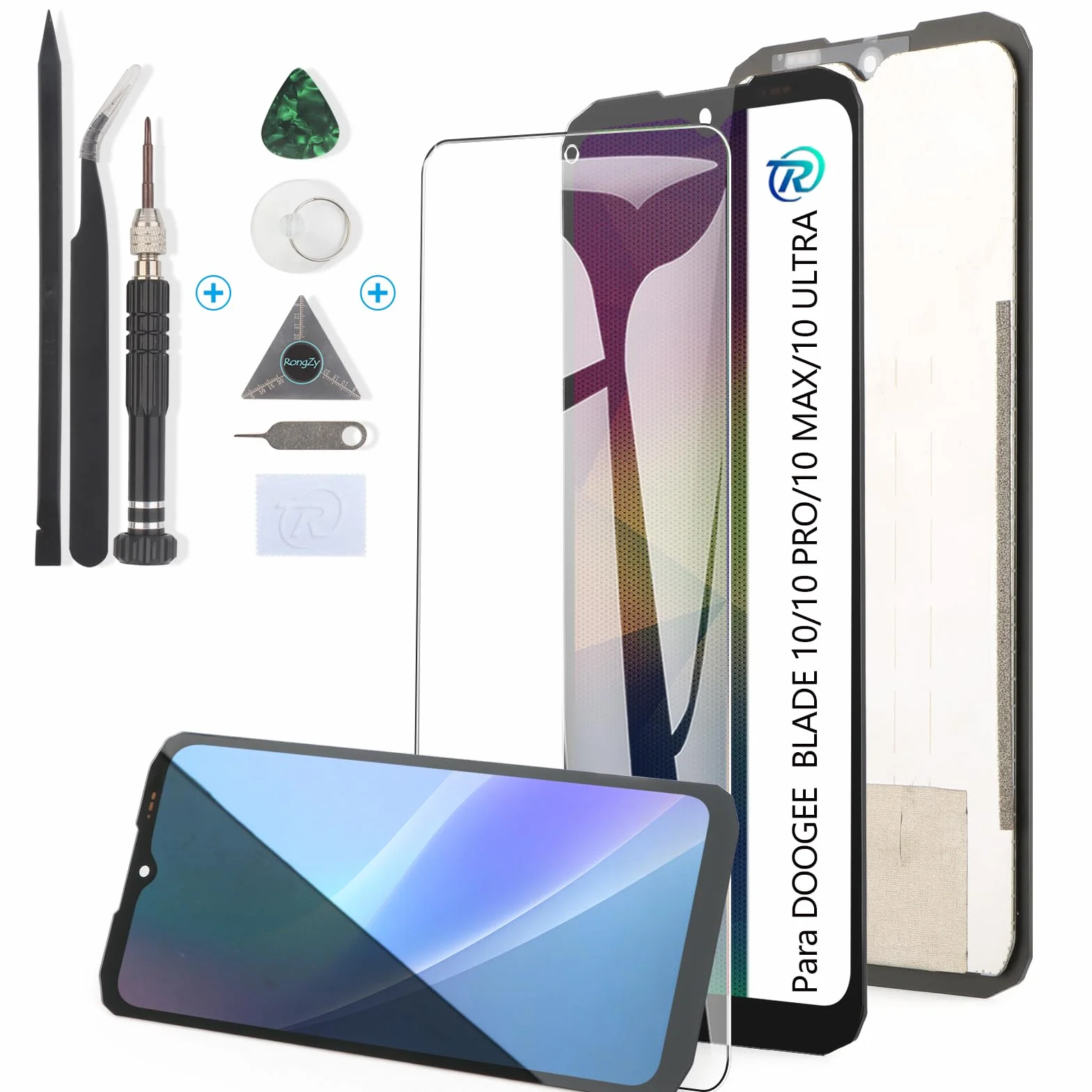RongZy Pantalla para DOOGEE Blade 10/10 Pro Táctil LCD de Repuesto Ensamblaje Digitalizador Reemplazo para DOOGEE Blade 10 Ultra con Herramientas de Reparación(Negro)