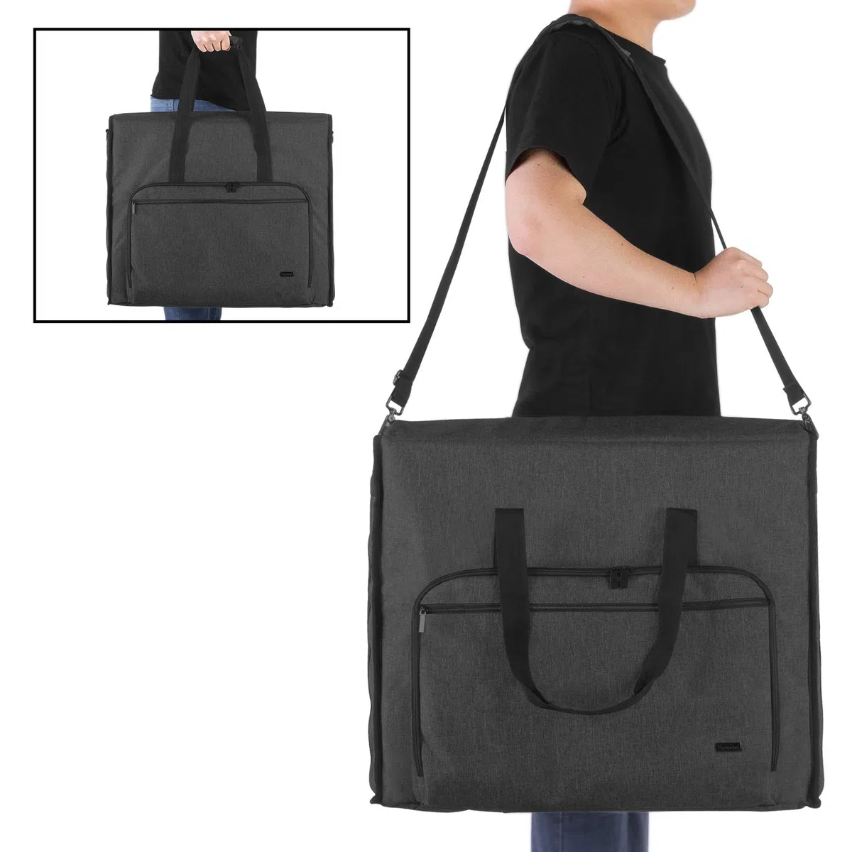 Damero Bolsa para Apple iMac 21.5 Pulgadas, Organizador y Almacenamiento para iMac y Otros Accesorios (Negro)