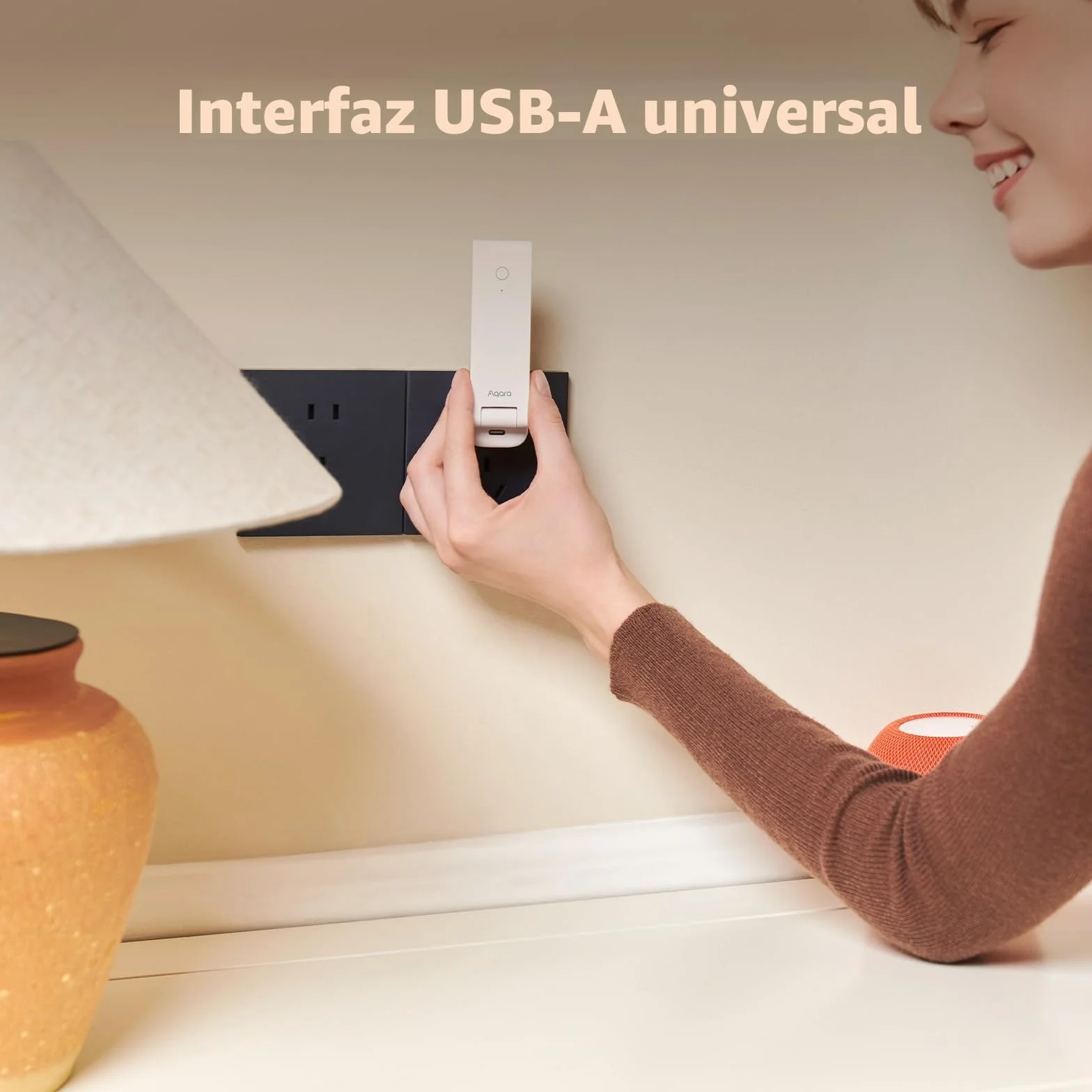 Aqara Hub Inteligente M100 para Domótica, Controlador Matter, Enrutador de Borde Thread, Características de Aqara Zigbee, Wi-Fi, Compatible con Amazon Alexa, Apple Home, Google Home, Home Assistant
