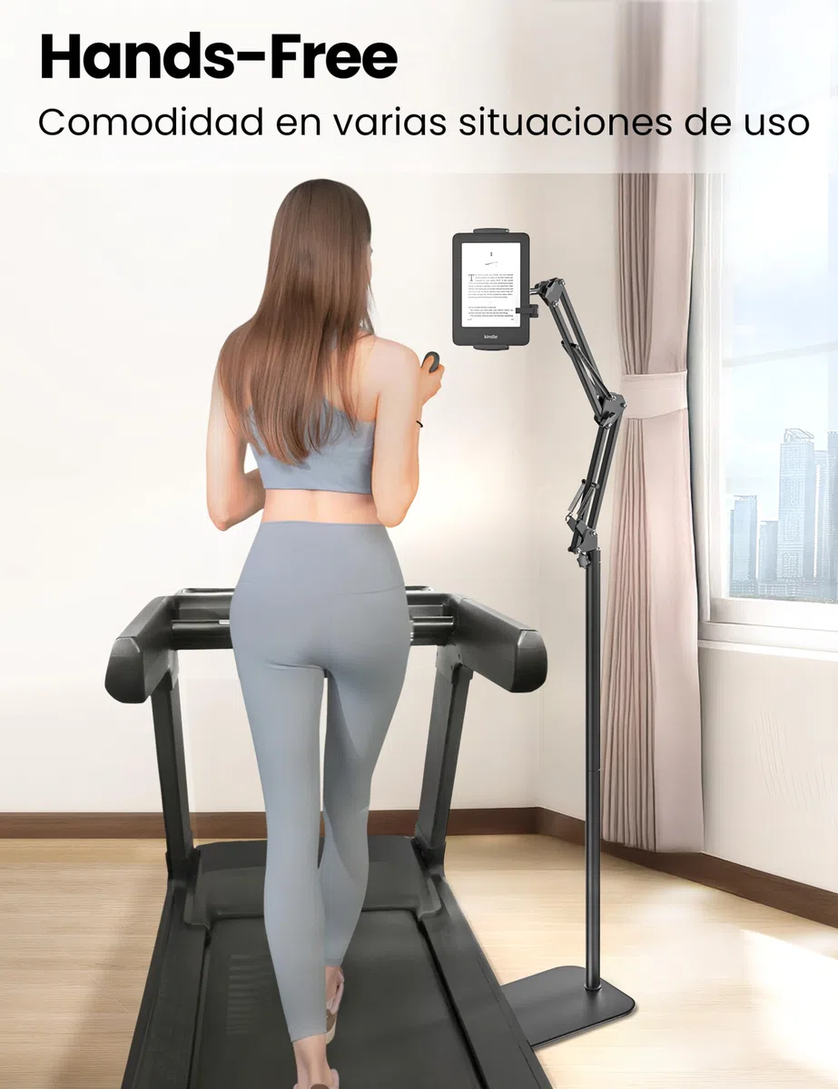 VOLTIFYMAX Soporte de pie para tablet con volteador de página Kindle, soporte ajustable para tablet para accesorios Kindle, iPad/Mini/Pro Phone, Samsung Galaxy, regalo para lectores electrónicos