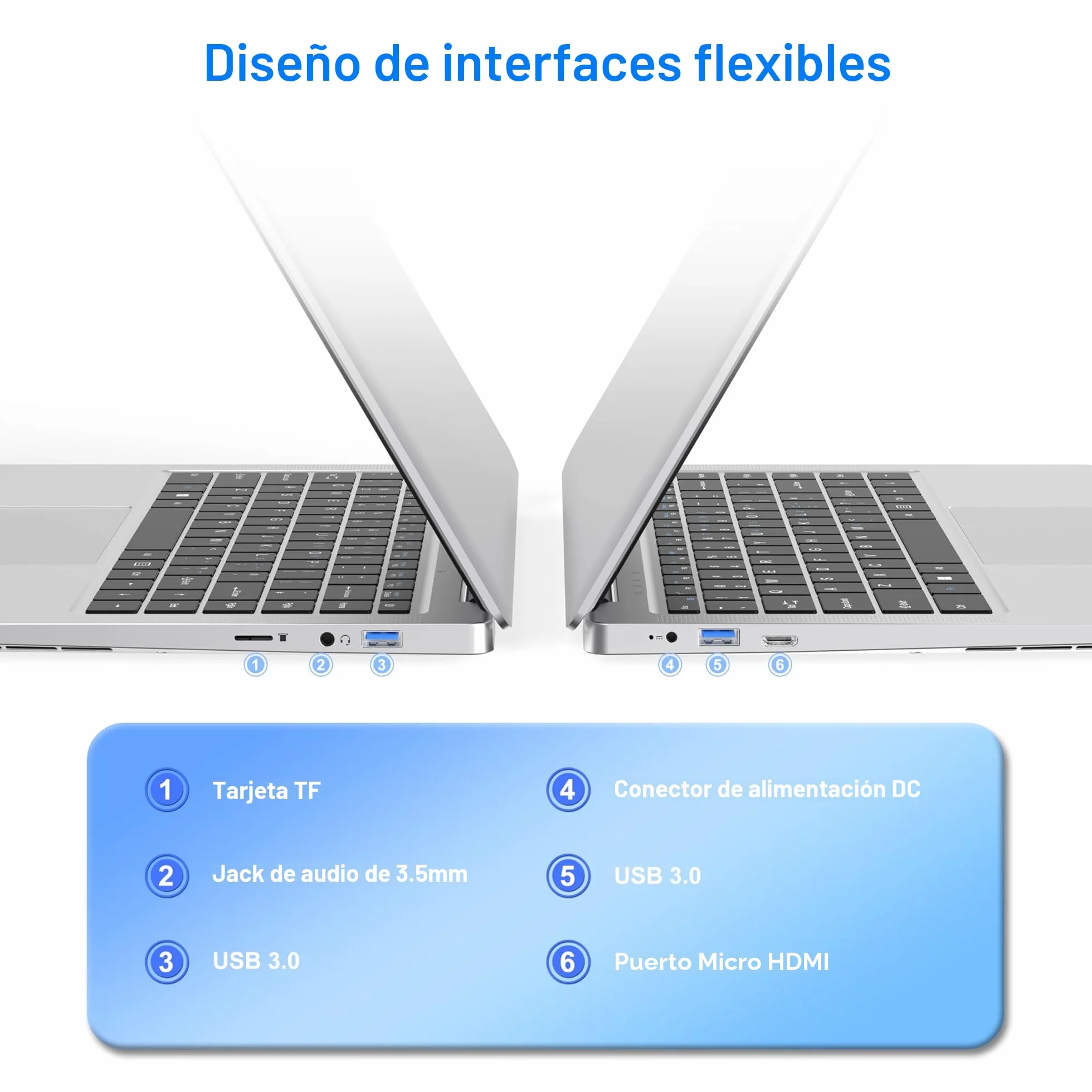 PINSTONE Laptop Celeron N4000 - Ordenador Portátil de 14 Pulgadas, 6 GB RAM 128 GB SSD, PC Portátil Compatible con 2,4 G/5 G WiFi, Bluetooth, Computer Portátil de Larga Duración de la Batería.