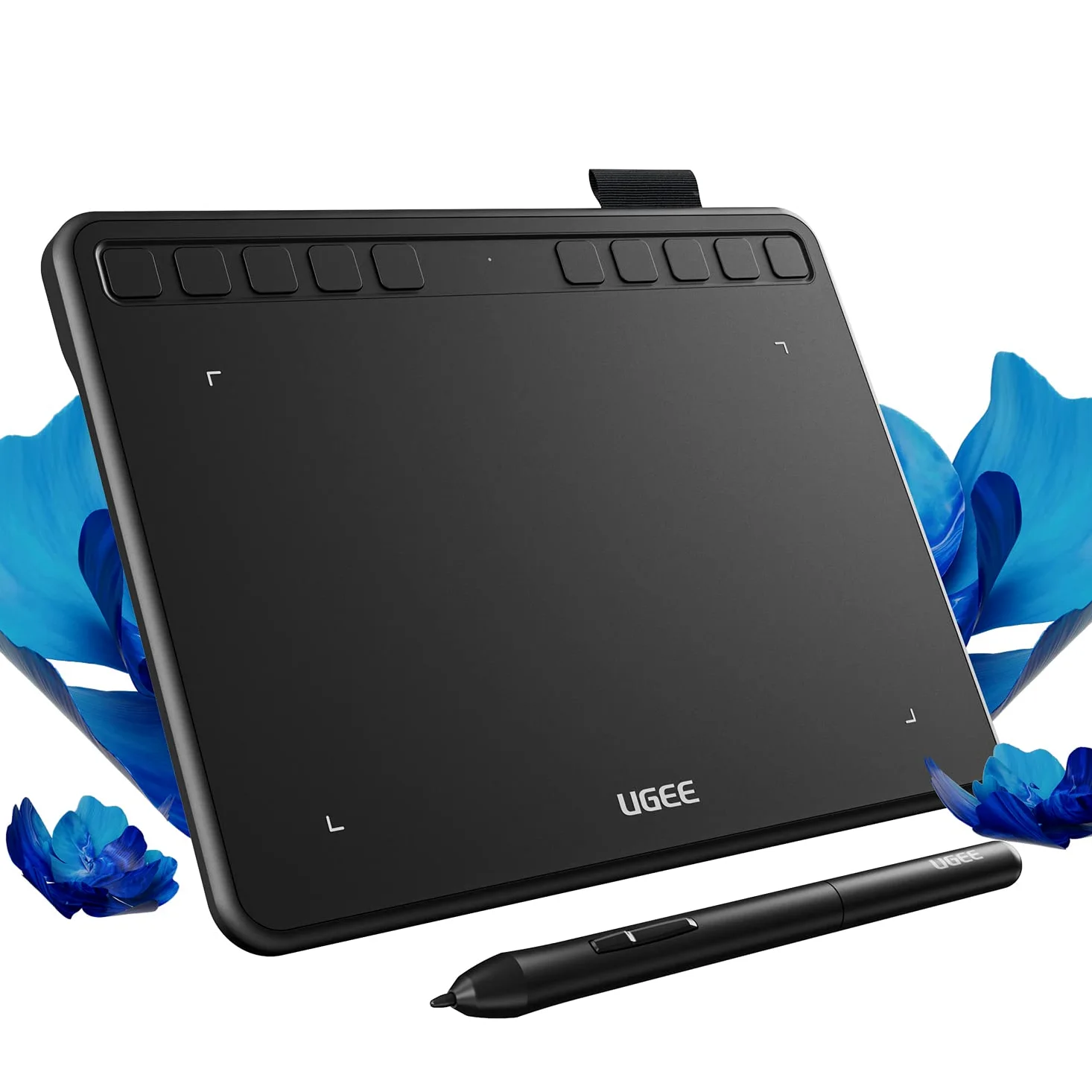 UGEE S640 Tableta gráfica de dibujo digital ultradelgada portátil con función de inclinación de lápiz óptico sin batería 8192 Sensibilidad a la presión Compatible con Windows/Mac/Linux/Android