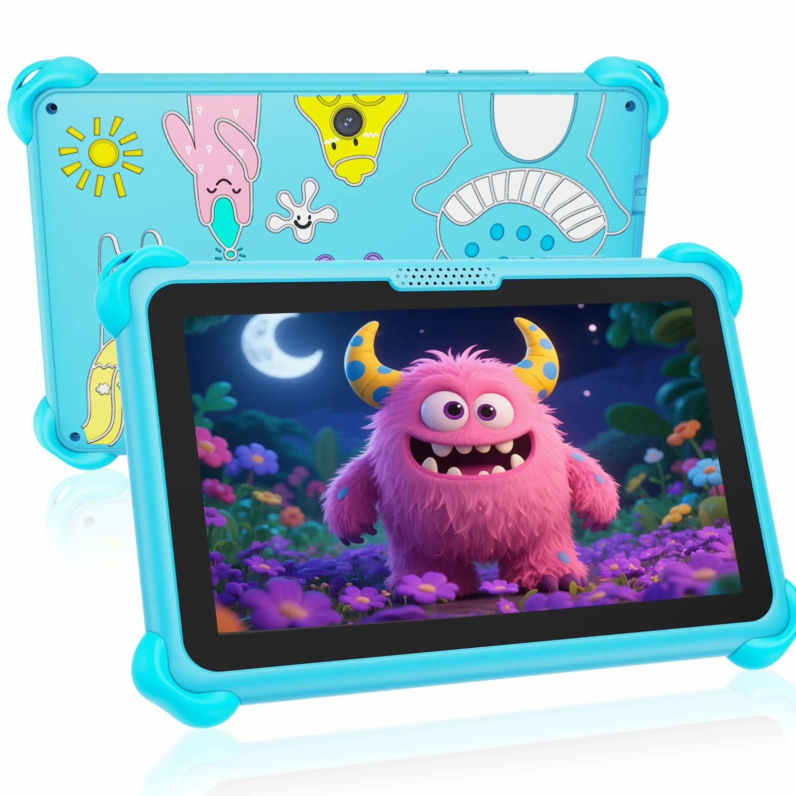 Tablet para Niños de 7 Pulgadas 32GB Android Tablet Niños con WiFi Funda Protectora Control Parental Tableta Infantil de 3 a 7 años (Azul)