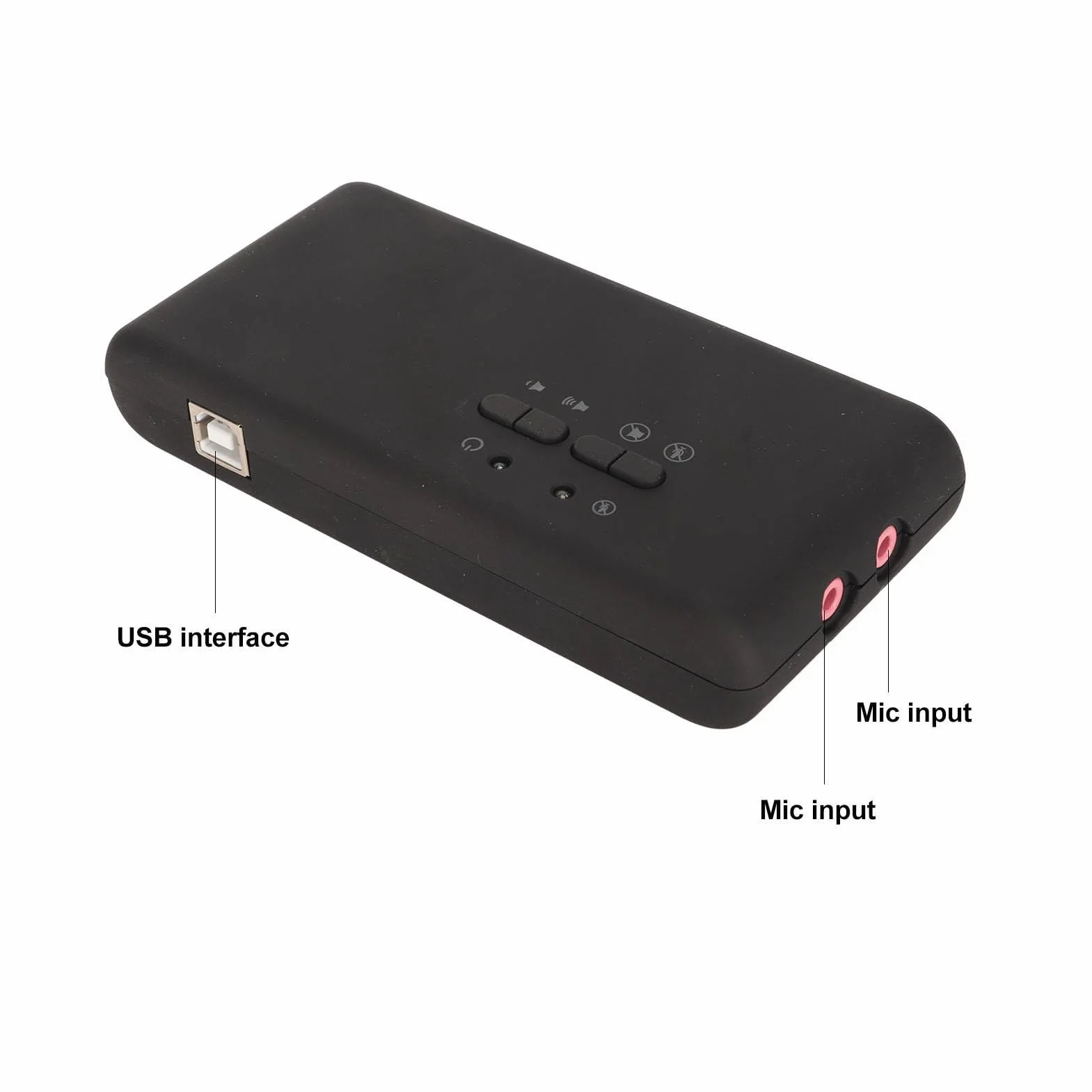 Tarjeta de Sonido Externa USB 7.1 de 8 Canales, Caja de USB Soundbox Externa, Compatible con 12 Mbps, Sonido Envolvente 3D Dinámico, Grabación Reproducción Simultánea Compatible (Negro)