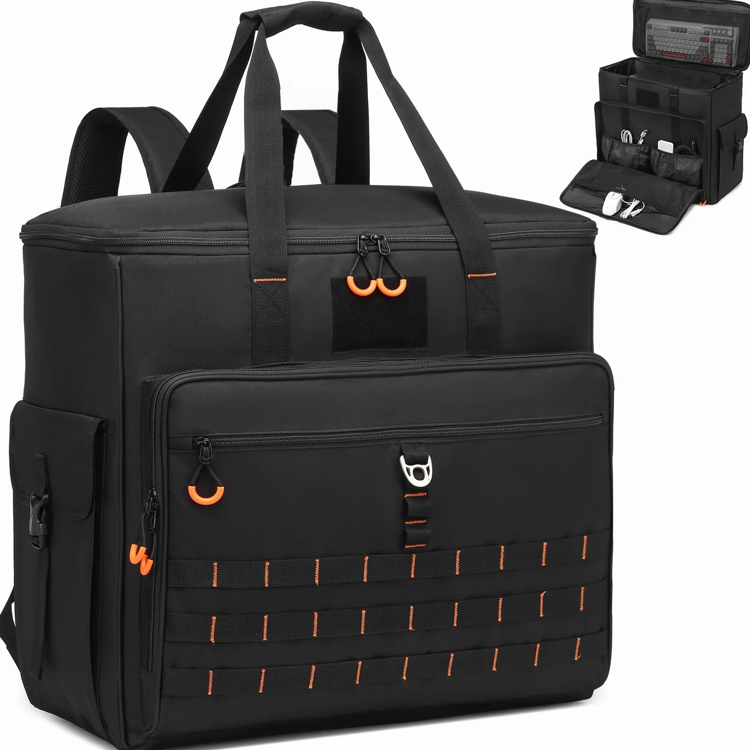 Funda acolchada para ordenador de escritorio, para teclado, ratón, cables y accesorios (solo bolsa)