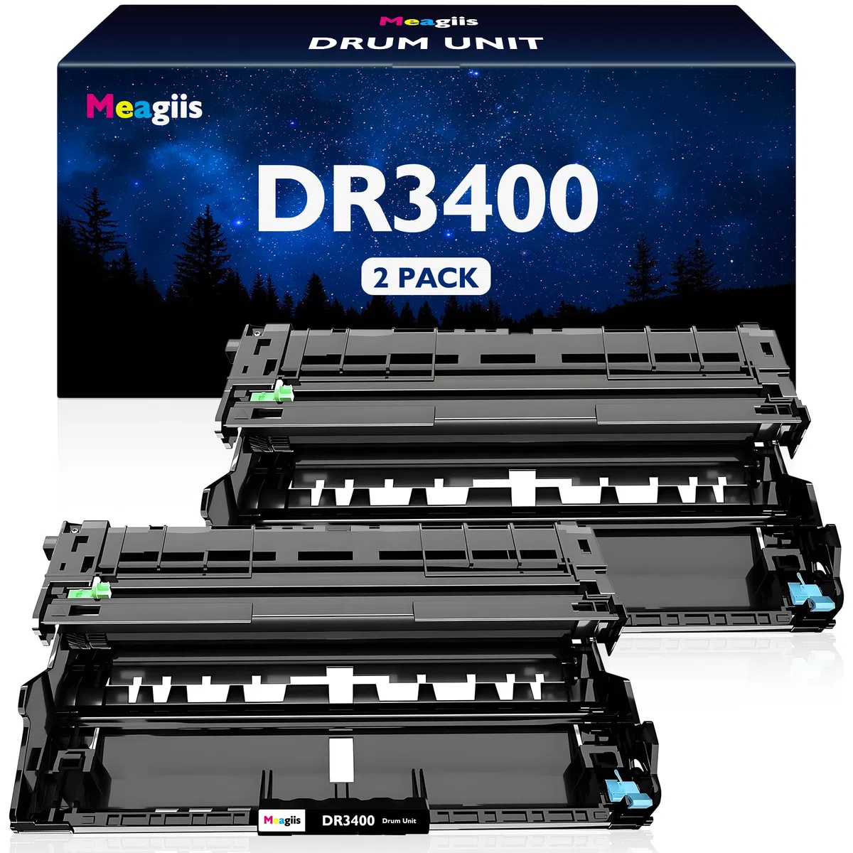 DR3400 Unidad de Tambor Compatible con Brother DR3400 DR-3400 para Brother HL-L6250DN HL-L5000D HL-L5100DN HL-L5200DWT HL-L6200DW HL-L6200DWT HL-L6400DW HL-L6400DWT MFC-L6700DW (2 Paquete)