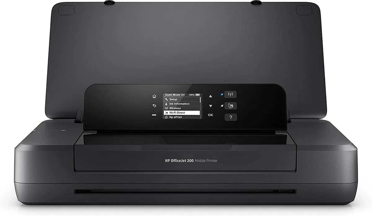 HP OfficeJet 200 Mobile Impresora de chorro de tinta, Pantalla LED, Wi-Fi, Wi-Fi Direct, App HP Smart, USB, negro (Reacondicionado)