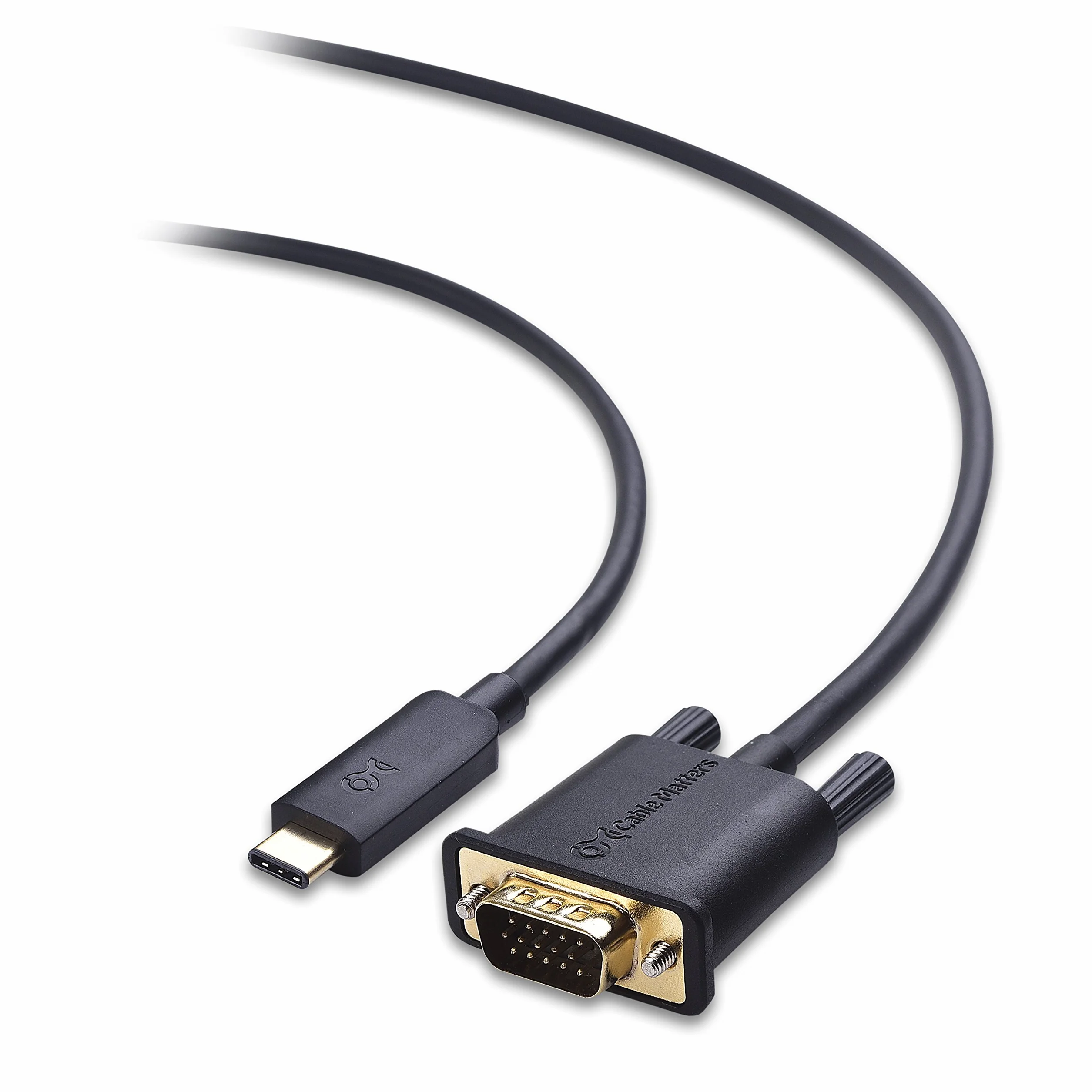 Cable Matters Cable USB C a VGA 1,8m (Cable USB C VGA, Cable Adaptador VGA a USB C) - Puerto Thunderbolt 3 Compatible para MacBook Pro, Dell XPS, HP Spectre x360, Surface Pro y más - 1,8 metros