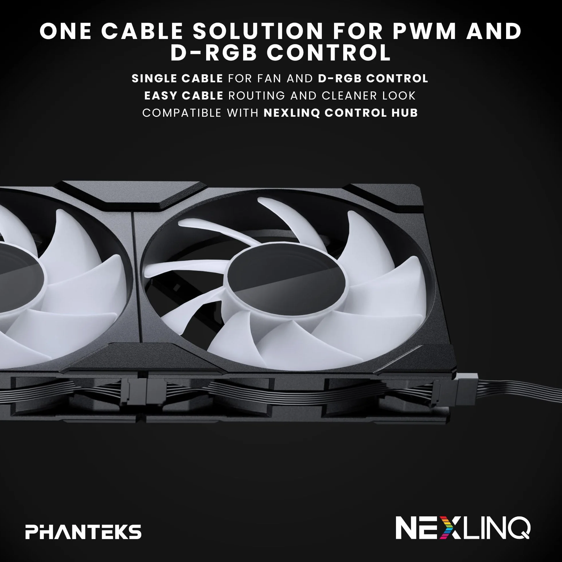 Phanteks Paquete triple de hoja invertida M25-120 Gen2, 3 ventiladores de refrigeración ARGB de alto rendimiento de 120 mm, marco de ventilador unificado en cadena de margarita, cubo de espejo