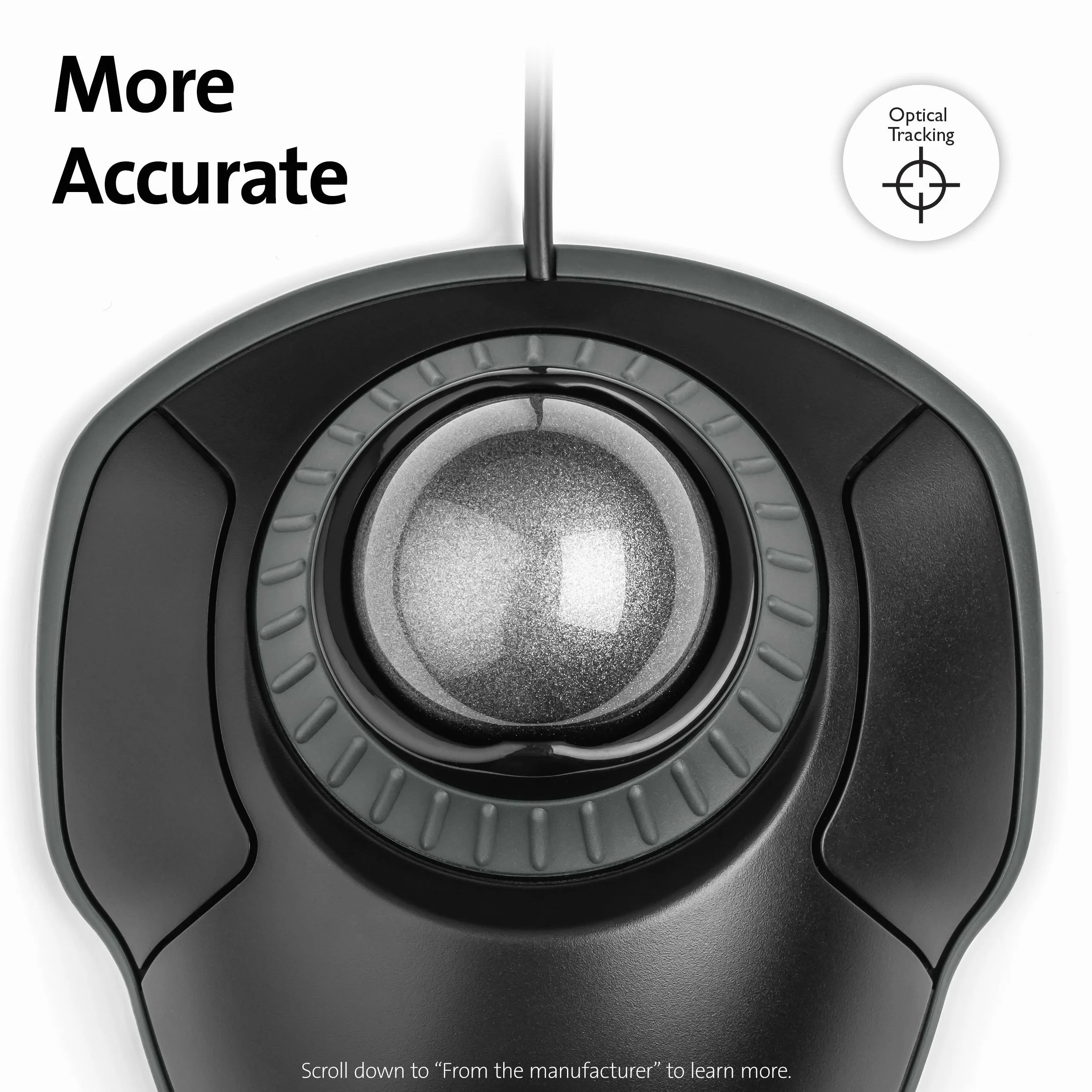 Kensington Ratón Orbit Trackball con Anillo de Desplazamiento (K75327WW)