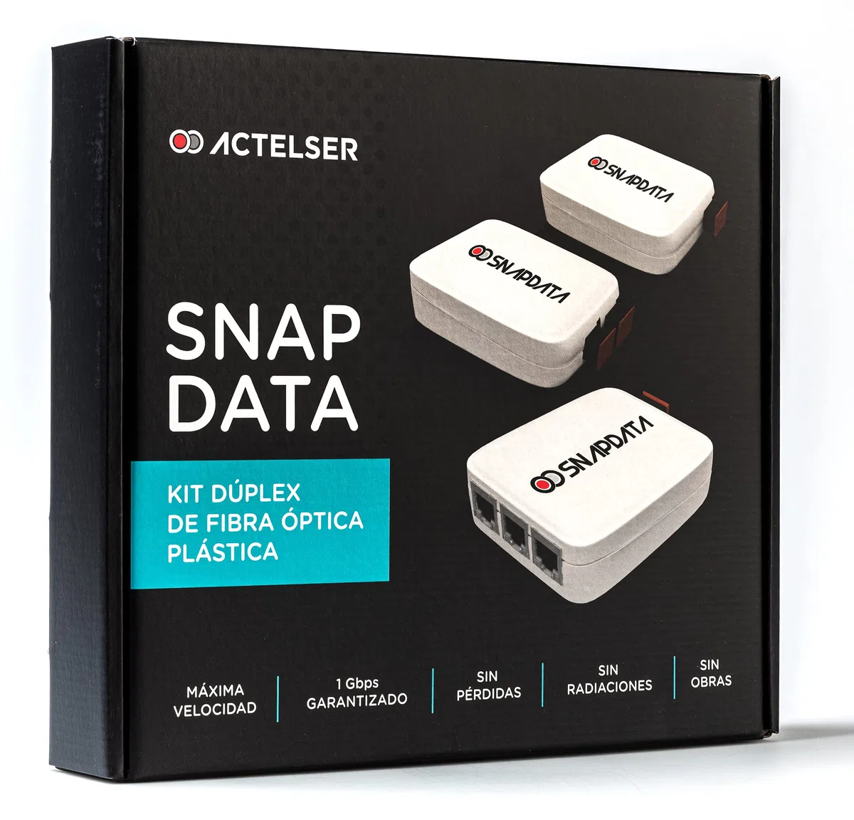 ACTELSER Kit Duplex de Fibra Óptica Plástica Snap Data 40 Metros