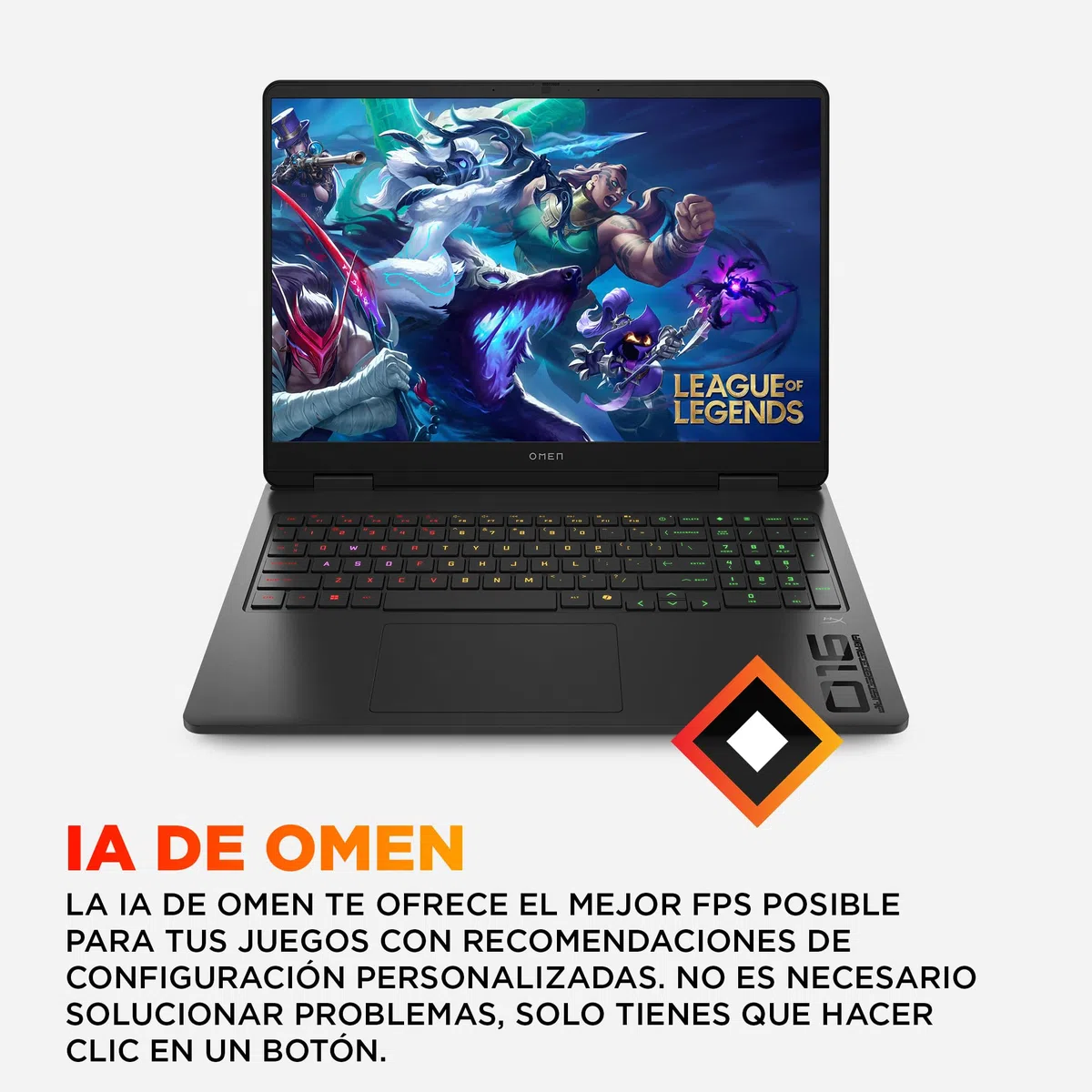 HP OMEN 16-am0035ns - Ordenador portátil Gaming 16" 2K (Intel Core i9-14900HX, 32GB RAM, 1TB SSD, NVIDIA Geforce RTX 5070, FreeDos) Negro - Teclado QWERTY Español