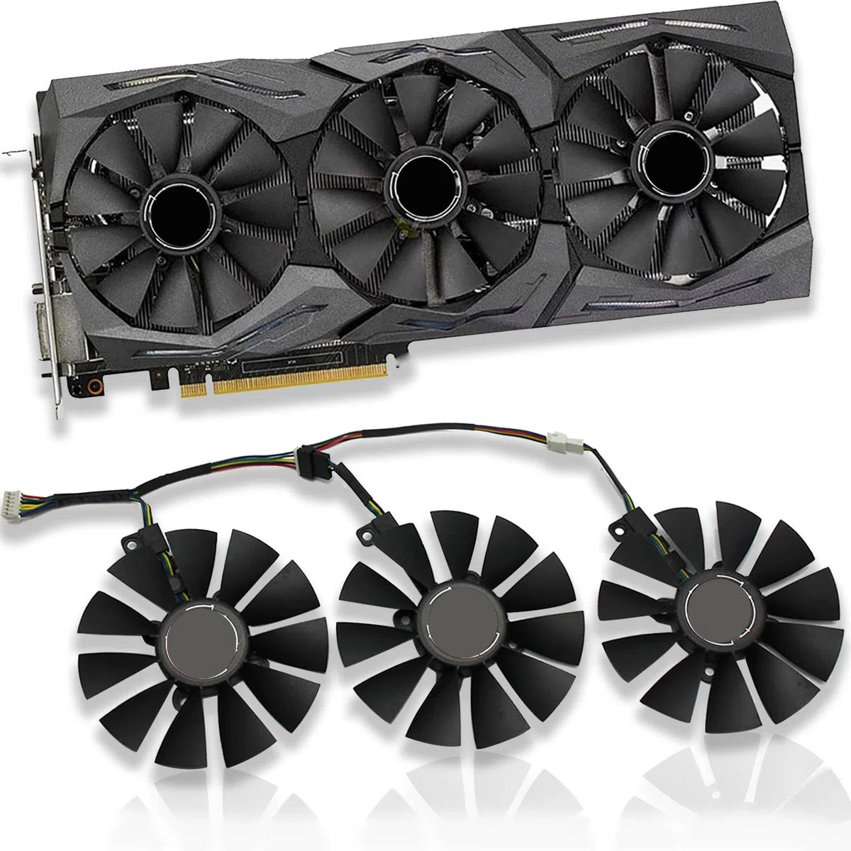87mm FDC10U12S9-C FDC10H12S9-C T129215SU Ventilador para tarjeta gráfica ASUS GTX 980 Ti R9 390X 390 GTX 1060 1070 1080 Ti RX 480 RX480