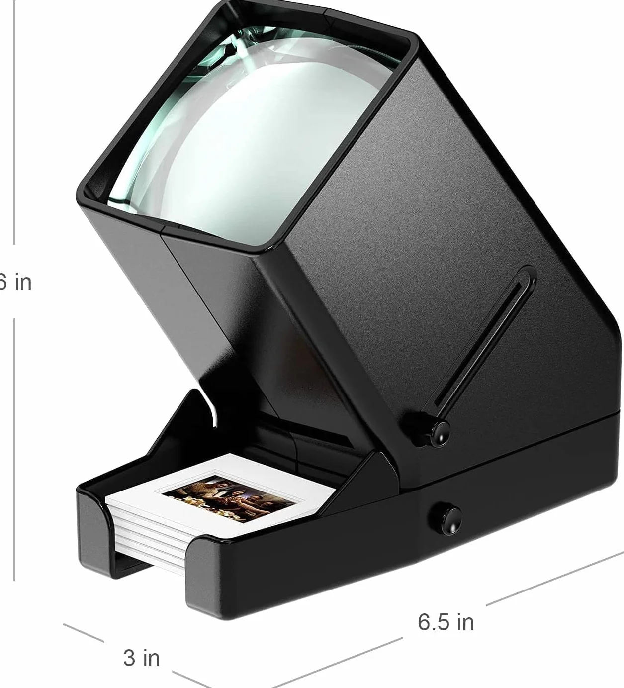 DIGITNOW! Visor de Diapositivas 35 mm, Aumento 3X LED Iluminado, USB/Batería