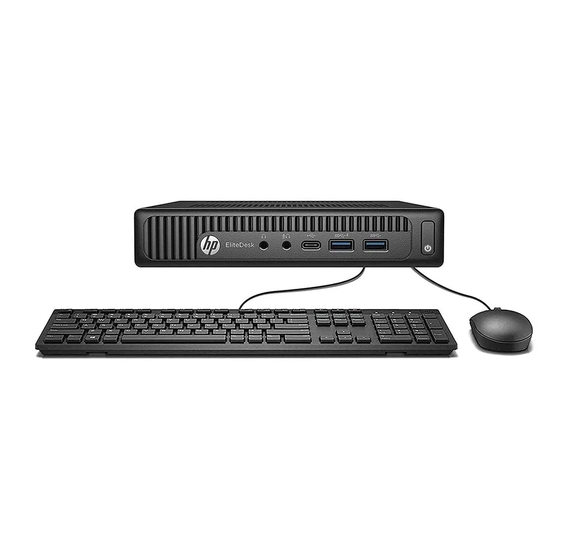 HP EliteDesk 800 G2 Mini PC de Escritorio, Intel Core i7-6700T, 8 GB de RAM, SSD de 256 GB, Teclado y ratón, Wi-Fi, Bluetooth, Windows 11 Pro (Reacondicionado)