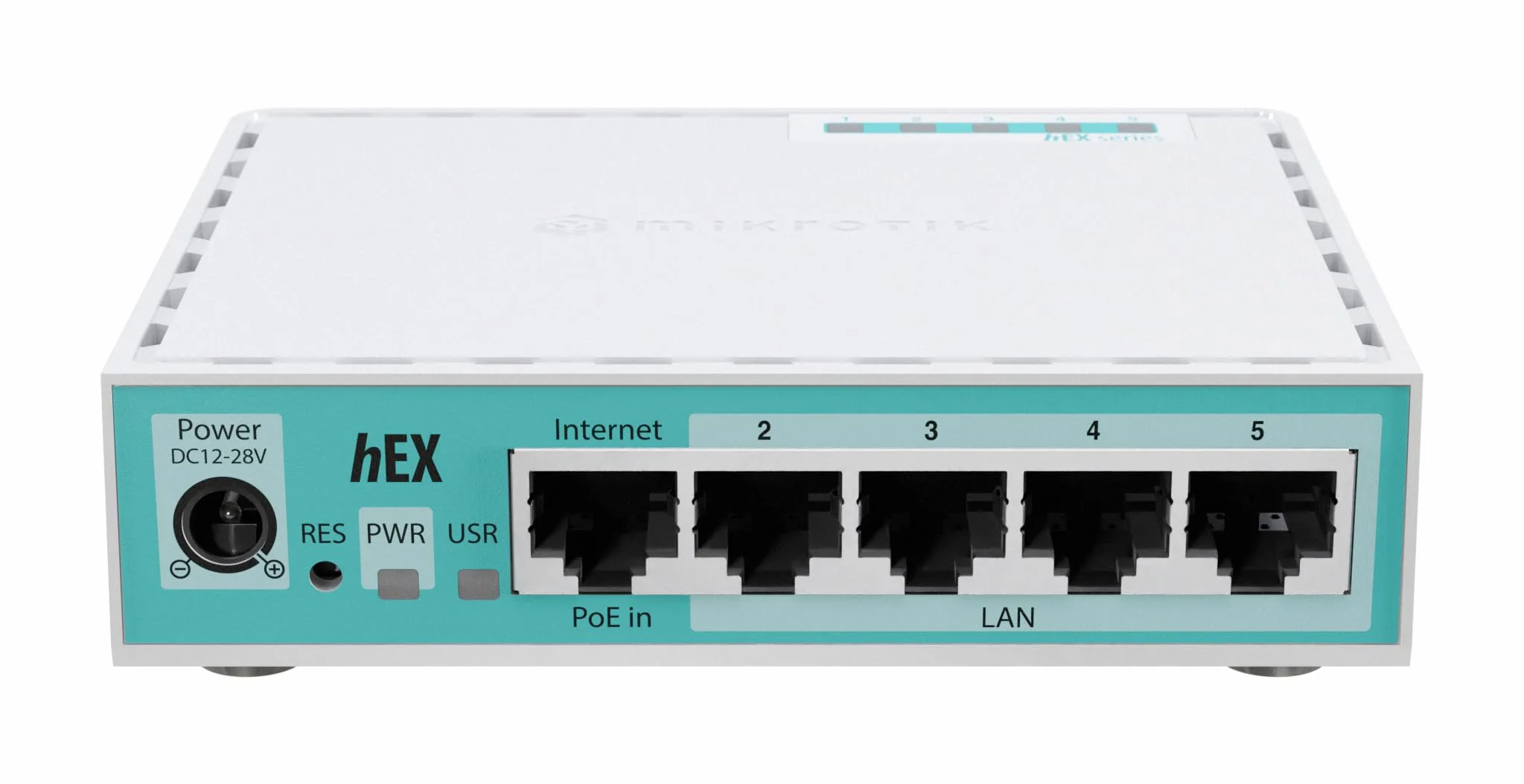 Mikrotik - Enrutador Hex de 5 Puertos Gigabit de 512 MB RAM (E50UG)