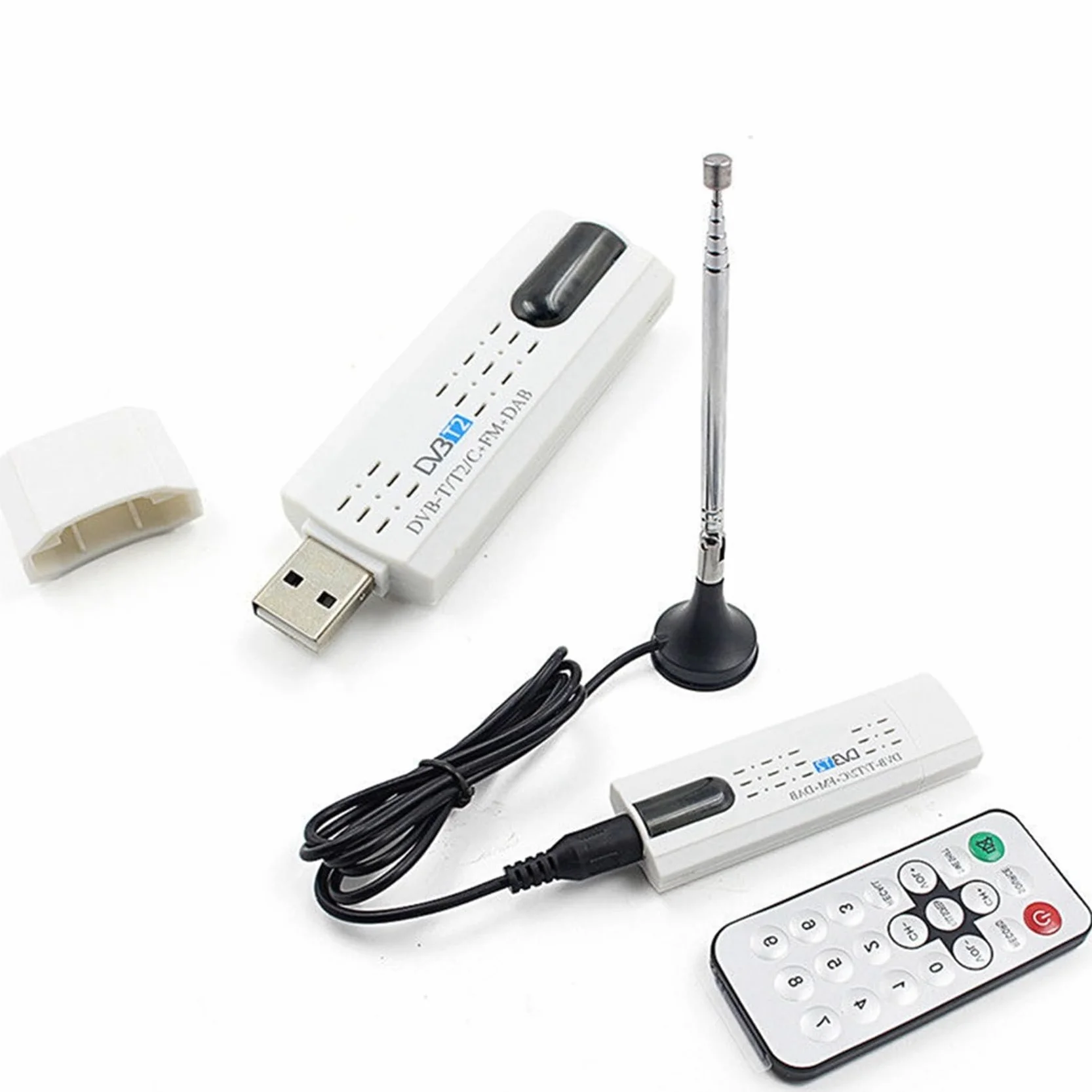 USB 2.0 digital DVB-T / T2 SDR + FM HDTV TV receptor sintonizador, 159005