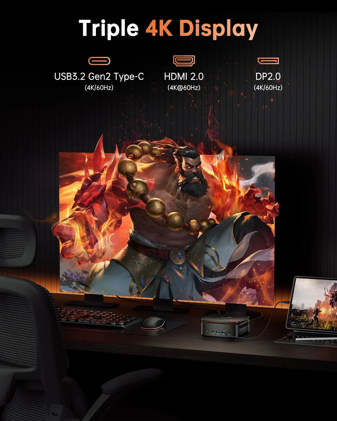 NiPoGi Hyper H1 Mini PC ΑΜD Ryzen 7 6800H(,8C/16T,hasta 4.7GHz) 32GB LPDDR5 4800MHz/1TB M.2 NVMe SSD W-11 Pro,HDMI 2.0+DP 2.0 Mini Ordenador de Sobremesa WiFi 6,BT5.2/RJ45,4K @60HZ UHD Triple Display