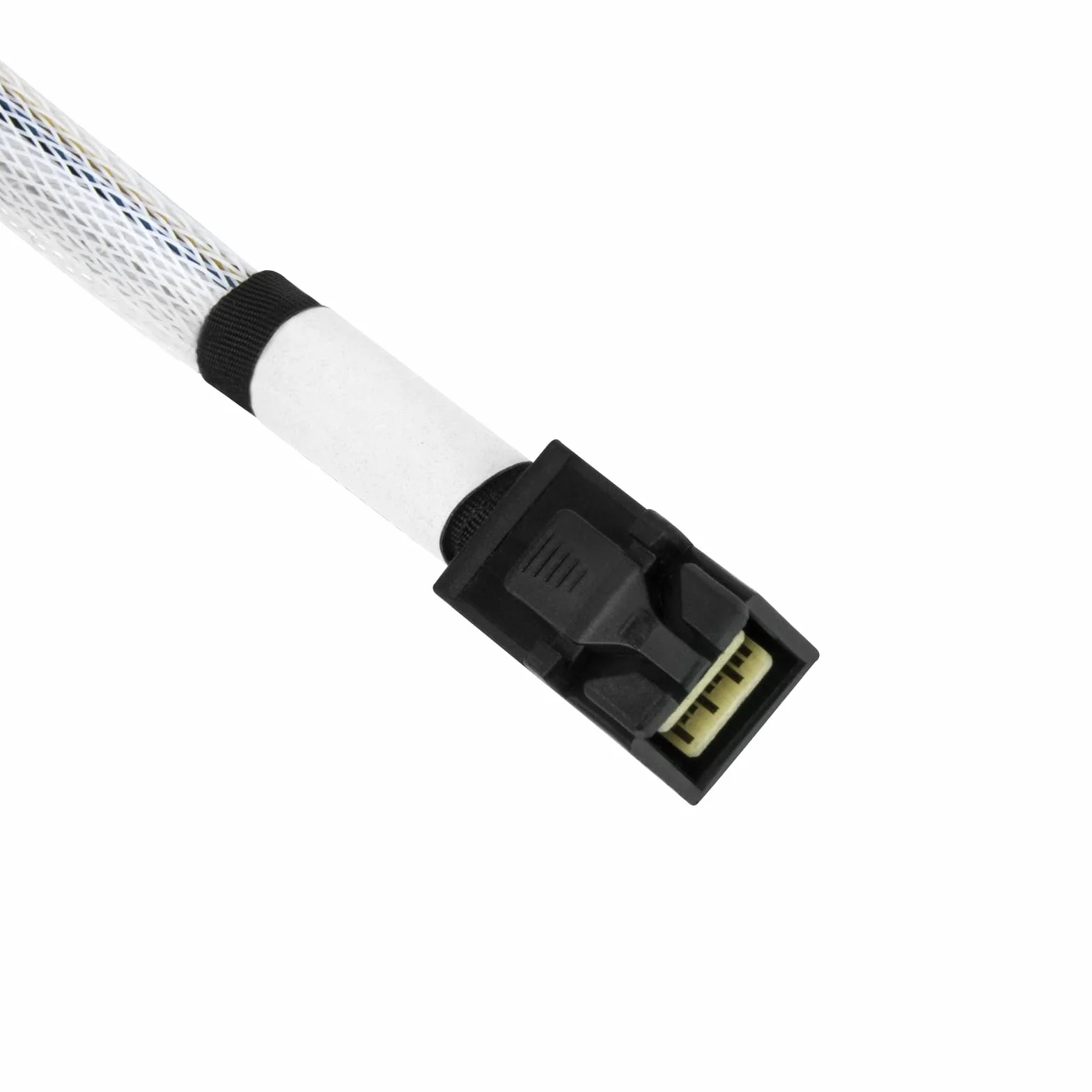 SilverStone Technology CPS05-RE: Mini-SAS SFF-8643 de 36 pines (destino) a SATA de 7 pines (host) grueso y apantallado para una salida fiable, SST-CPS05-RE