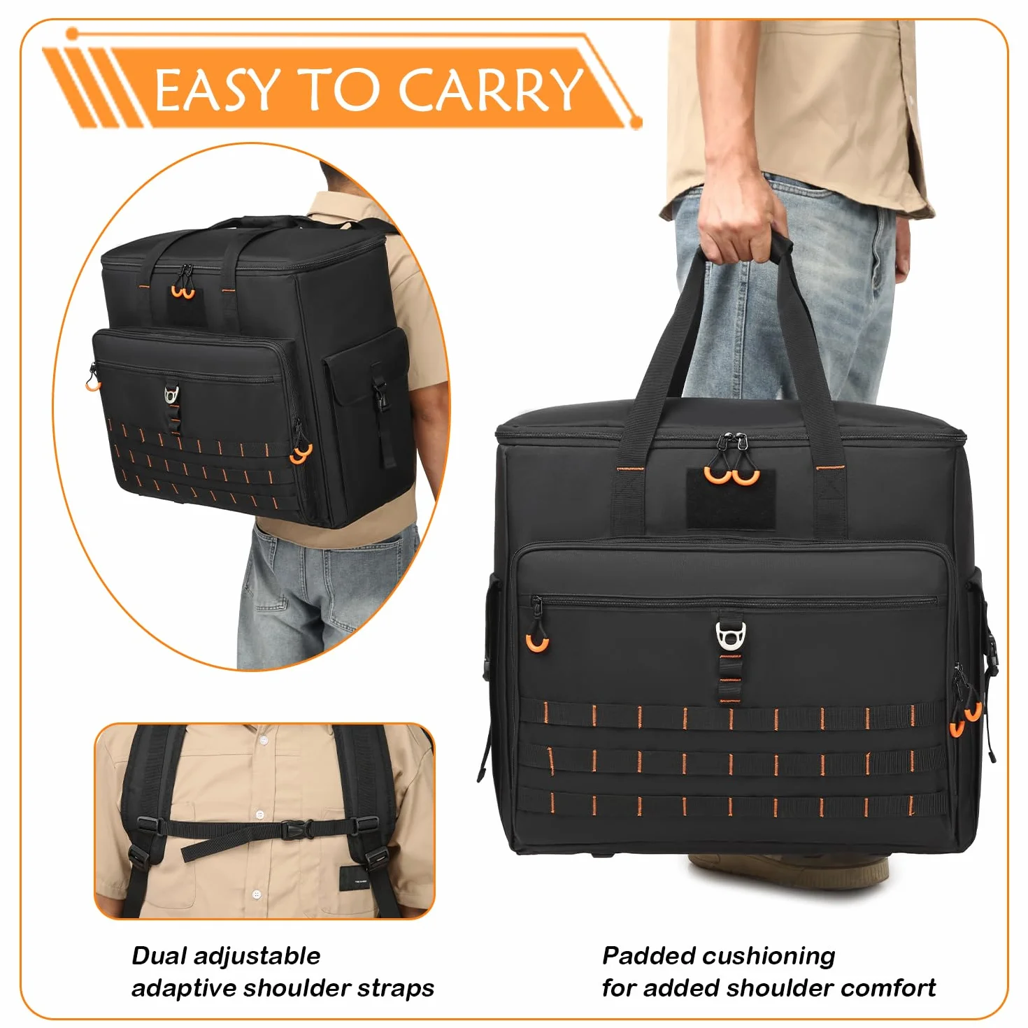Funda acolchada para ordenador de escritorio, para teclado, ratón, cables y accesorios (solo bolsa)