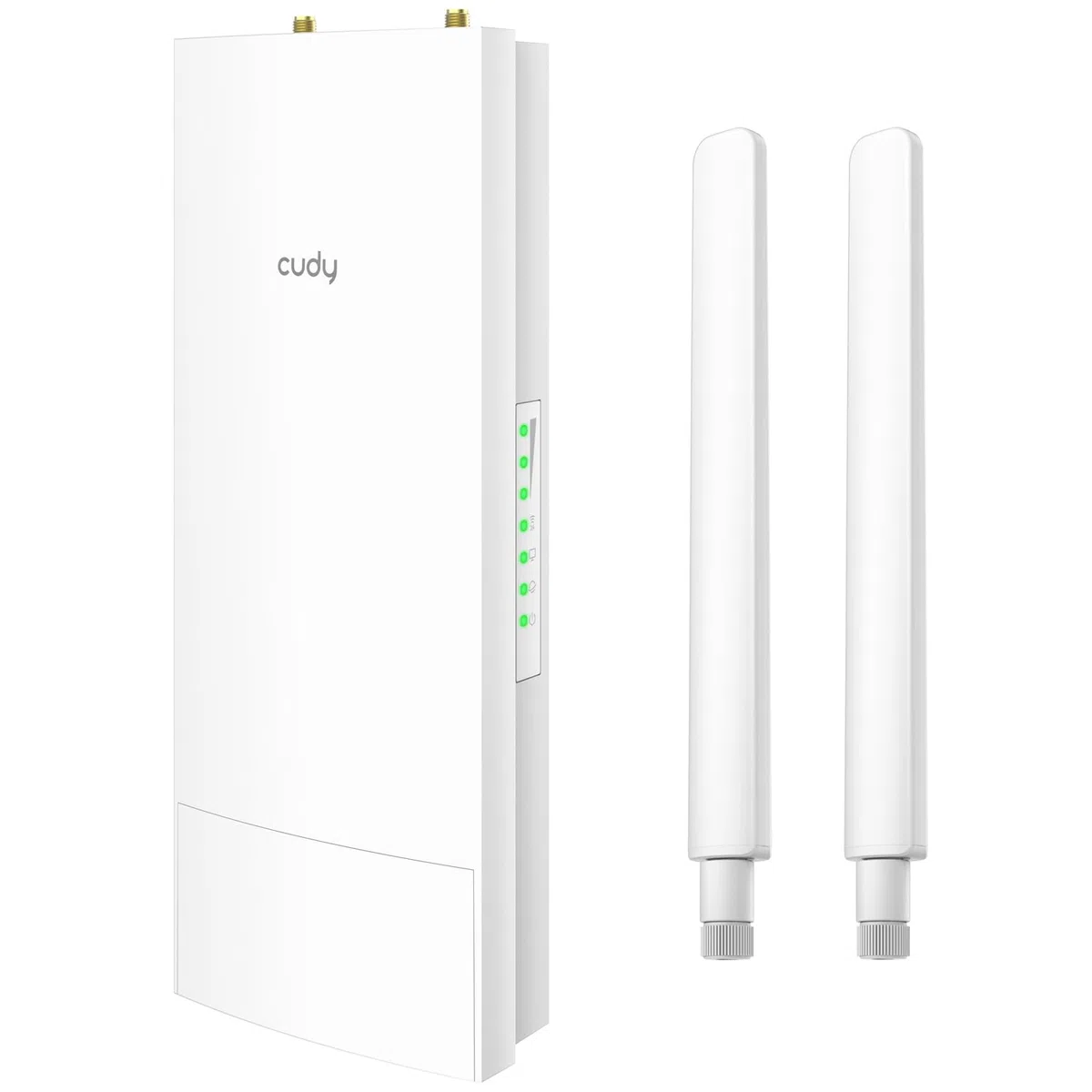 Cudy Módem Router 4G LTE Cat4 Desbloqueado para Exteriores con Ranura para Tarjeta SIM, N300 WiFi, IP65, Antenas celulares Desmontables, Adaptador PoE pasivo Incluido, VPN, LT400 Outdoor