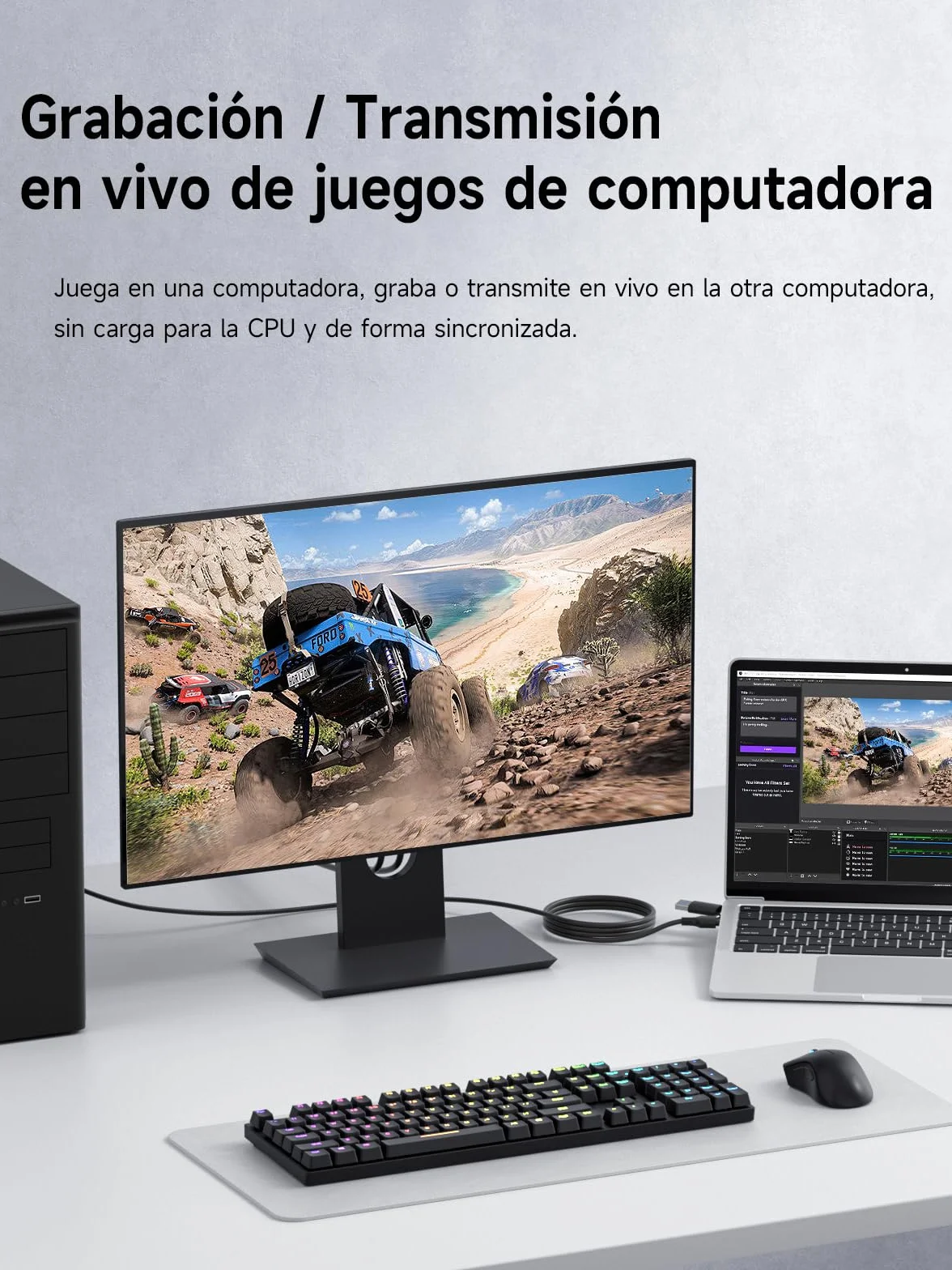 Hagibis Capturadora | USB 3.0 con PD 100W | HDMI a USB A/C | Capturadora de Video 1080P@60fps YUY2/MJPEG MS2130 | Grabadora para Meta Quest 3, Switch, PS5, VR, Streaming