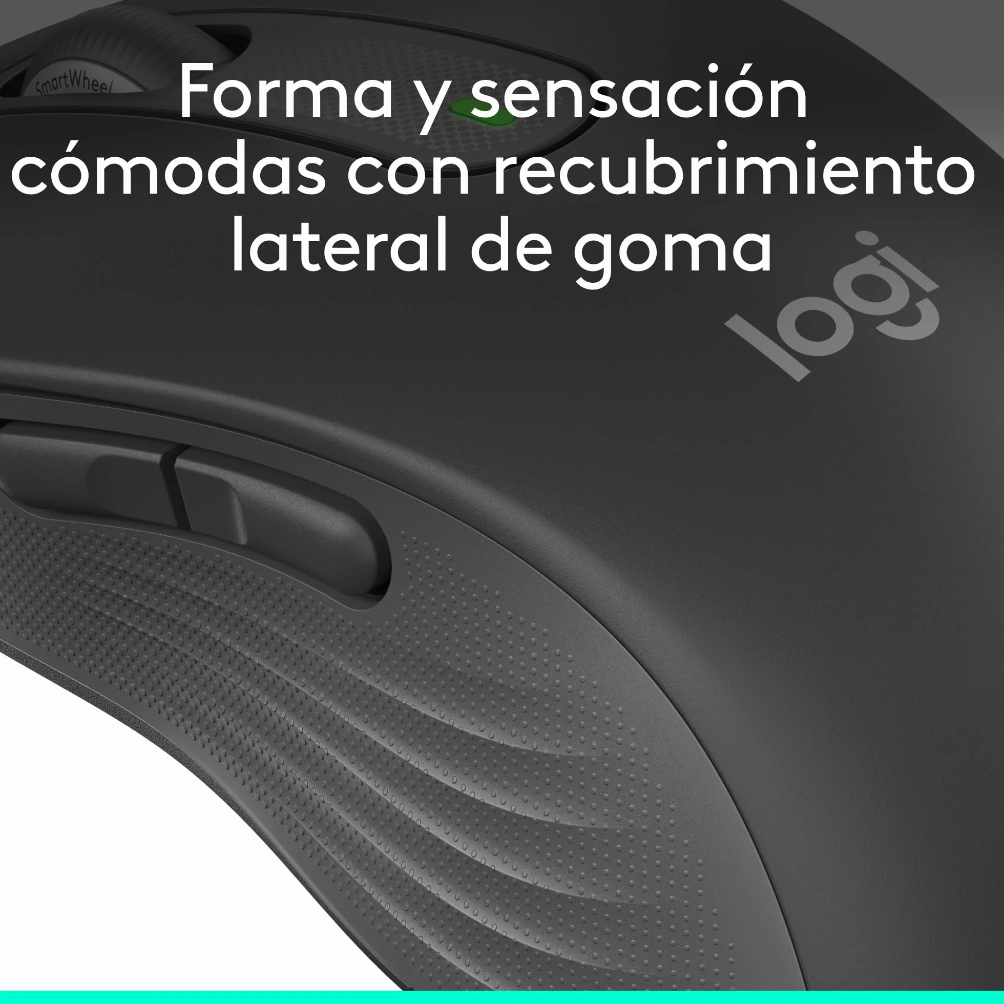 Logitech Signature M650 L ratón inalámbrico de tamaño Normal - para Manos Grandes, 2 años de Pila, clics silenciosos, Botones Personalizables, Bluetooth, PC/Mac/multidispositivo/Chromebook - Grafito