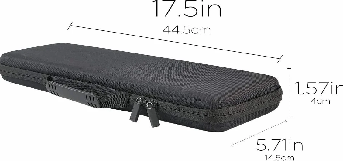 co2CREA Viaje Almacenamiento Porter - Funda con Teclado retroiluminado inalámbrico avanzado (única Caja), Color Negro