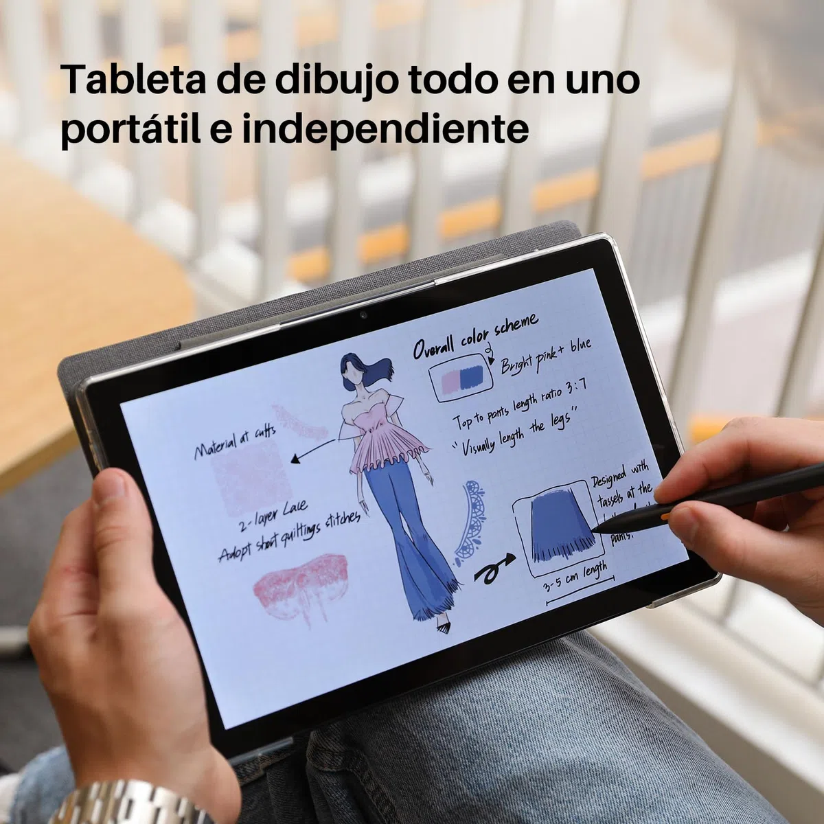 HUION Kamvas Slate 10 Tableta de Dibujo Independiente con Pantalla Laminado Completo, Tableta Gráfica FHD de 10,1" y Lápiz óptico de 4096 Niveles, Android 12, 8GB + 128GB para Artista Principiante
