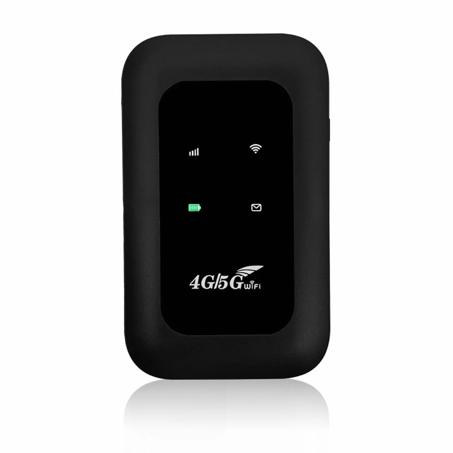 Denash Punto de Acceso WiFi Portátil 4G/5G, Enrutador Móvil de Viaje con Velocidad de 300 Mbps, Pantalla LED de Color y Ranura SIM para 10 Dispositivos
